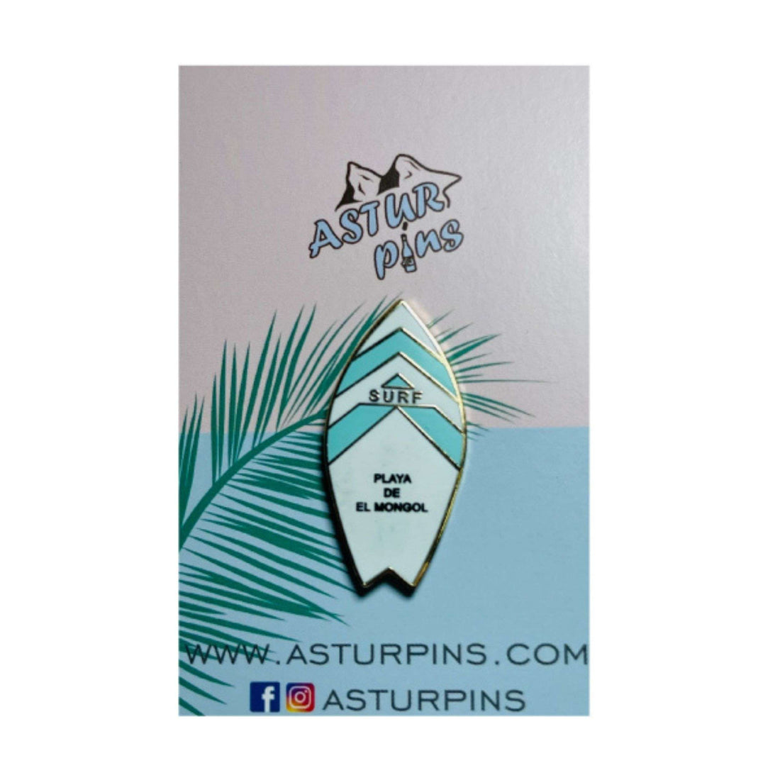 Pin - Blaues Surfboard - Piedra del Mongol Gion - Asturien - PS010