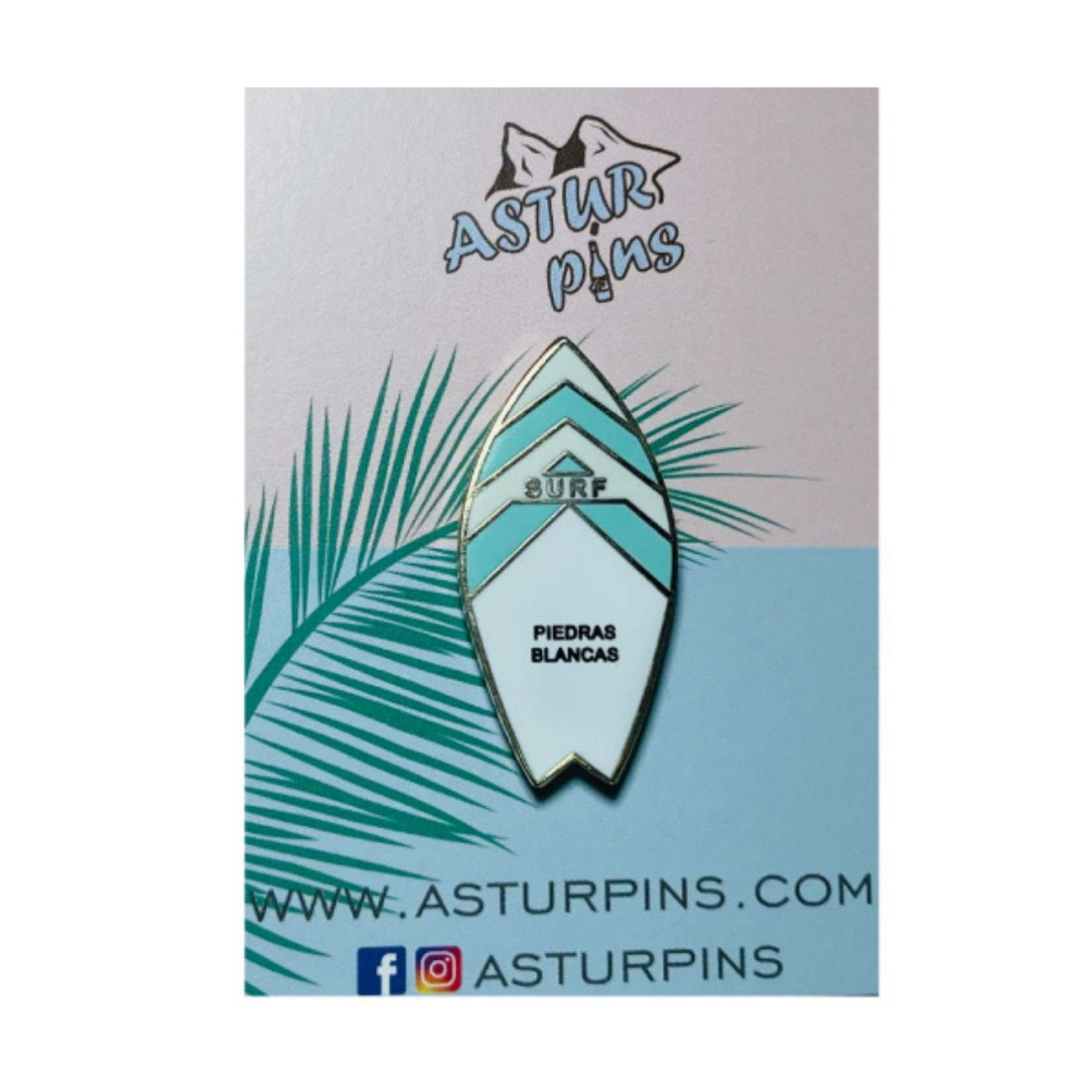 Pin - Prancha de Surf Azul -  Pedras Brancas - Astúrias - PS010