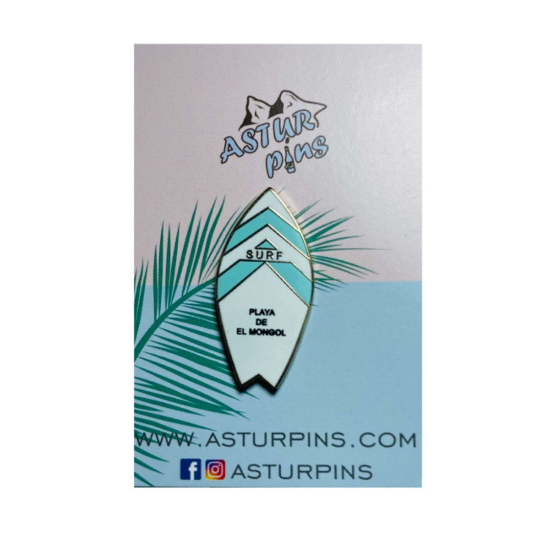 Pin - Prancha de Surf Azul - Praia de El Mongol Gijón - Astúrias (2) - PS010