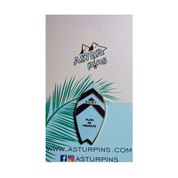 Pin - Tabla Surf Azul -  Playa de Frexulfe- Asturias - PS010