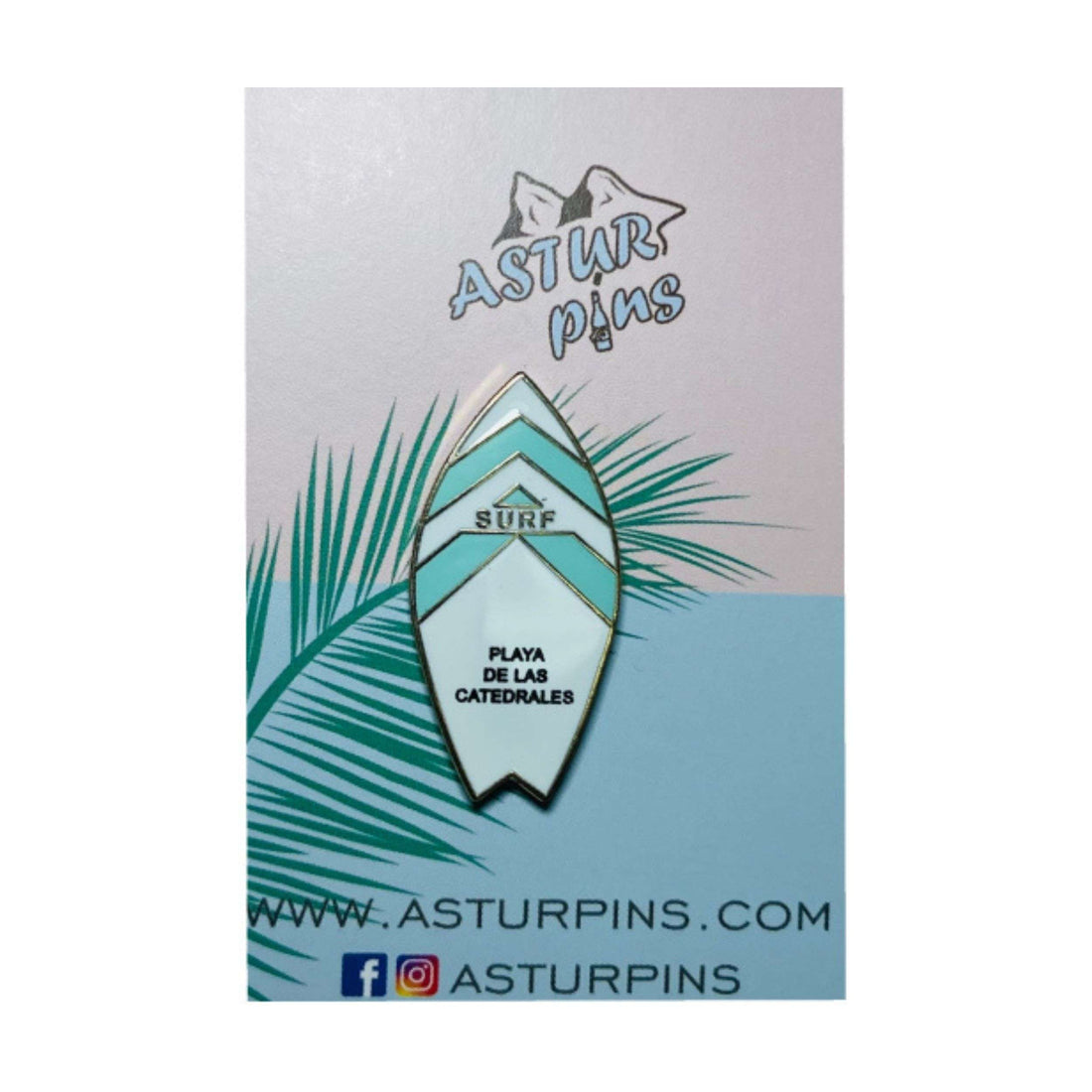 Pin - Prancha de Surf Azul - Praia das Catedrais Lugo - Astúrias (2) - PS010