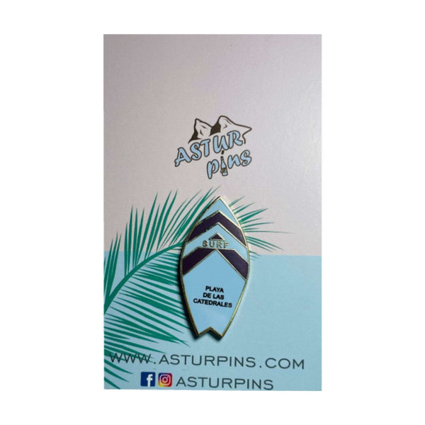 Pin - Tabla Surf Azul -  Playa de Las Catedrales Lugo - Asturias - PS010