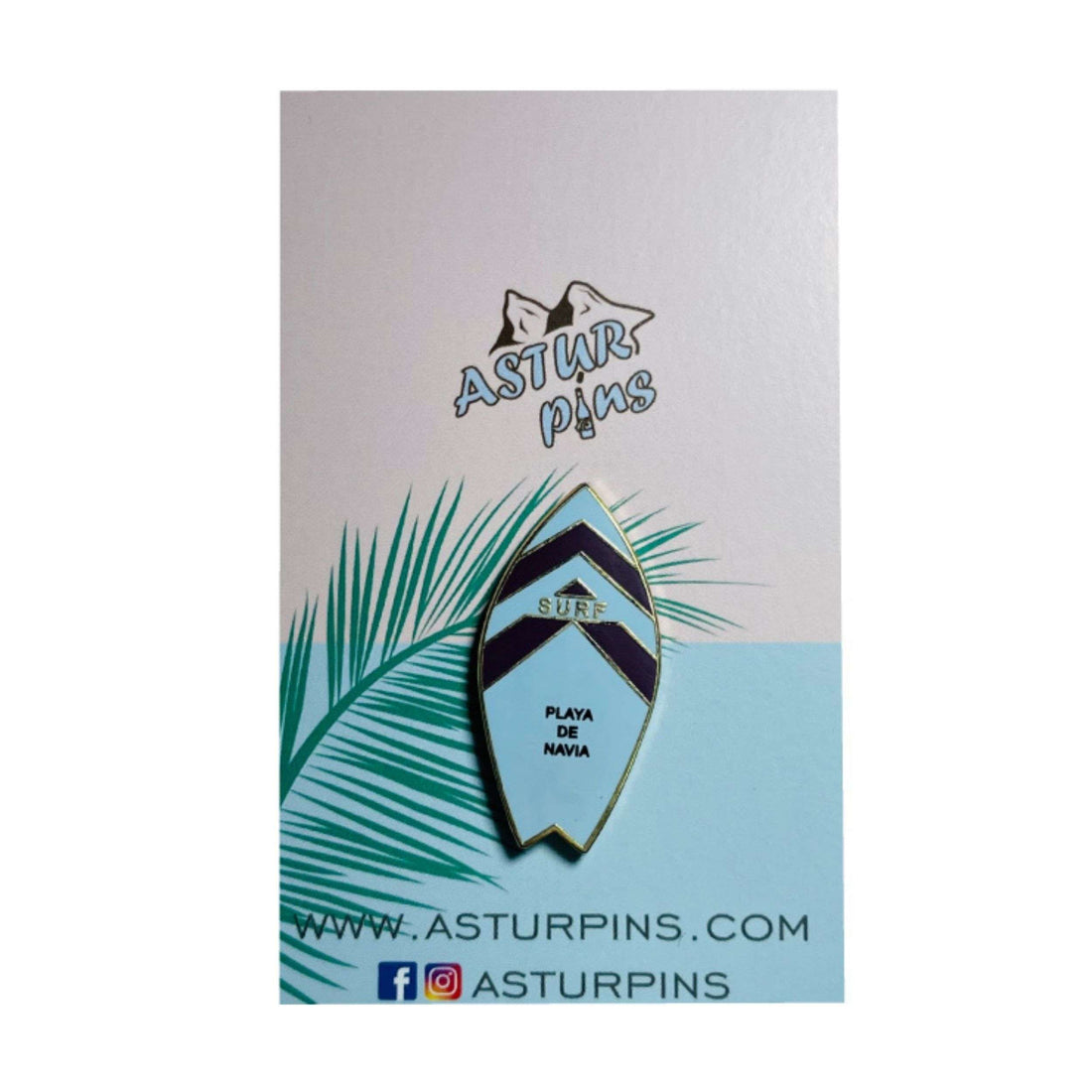 Pin - Prancha de Surf Azul - Praia de Navia - Astúrias - PS010
