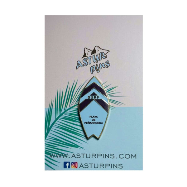 Pin - Tabla Surf Azul -  Playa de Peñarronda - Asturias - PS010