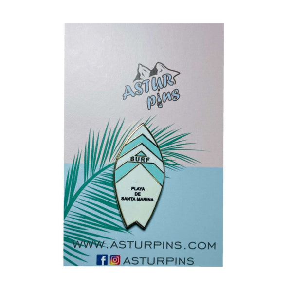 Pin - Tabla Surf Azul -  Playa de Santa Marina - Asturias (2) - PS010