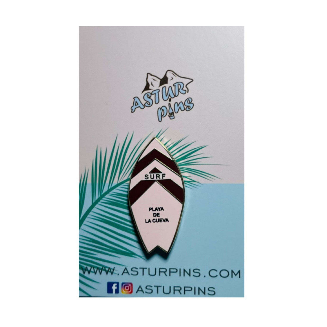 Pin - Prancha de Surf Rosa - Praia de La Cueva - Astúrias - PS013