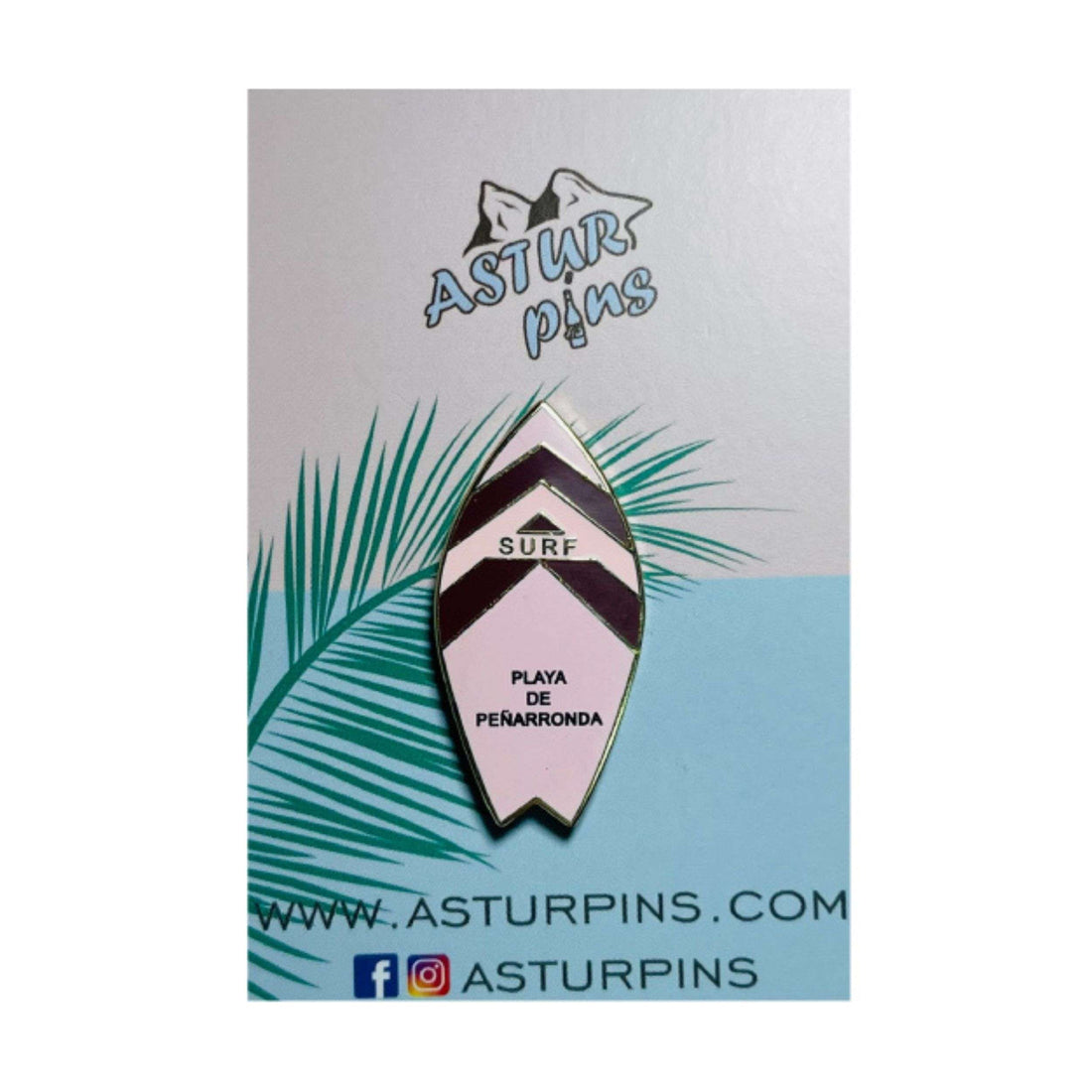Pin - Prancha de Surf Rosa - Praia de Peñarronda - Astúrias - PS013