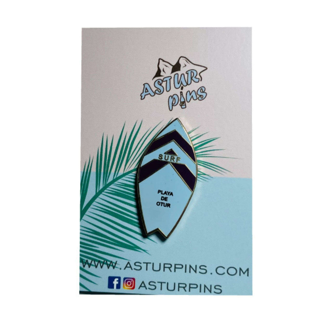 Pin - Prancha de Surf Azul - Praia de Otur - Astúrias - PS010