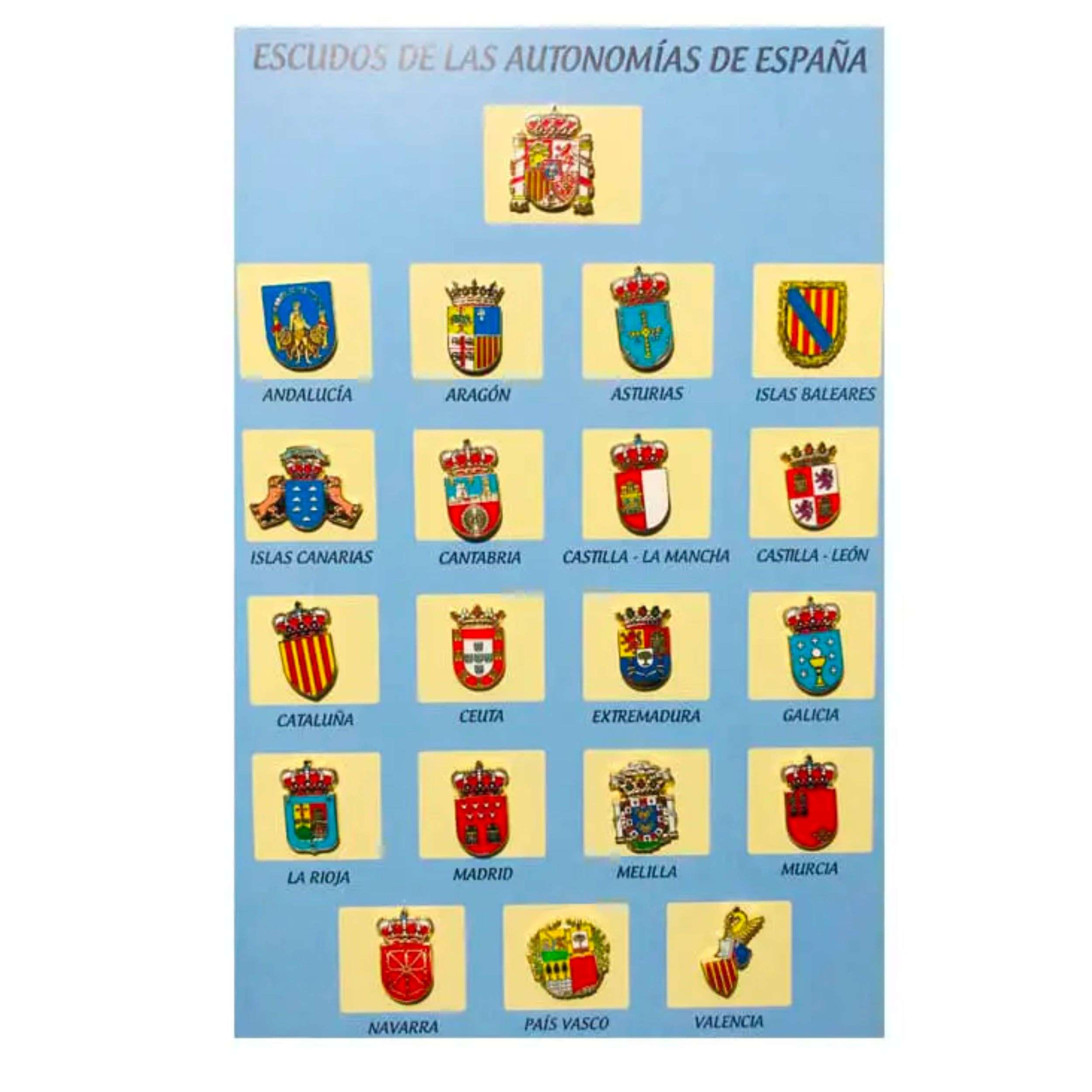 Pins Coleccion Completa Escudos Autonomias Espana