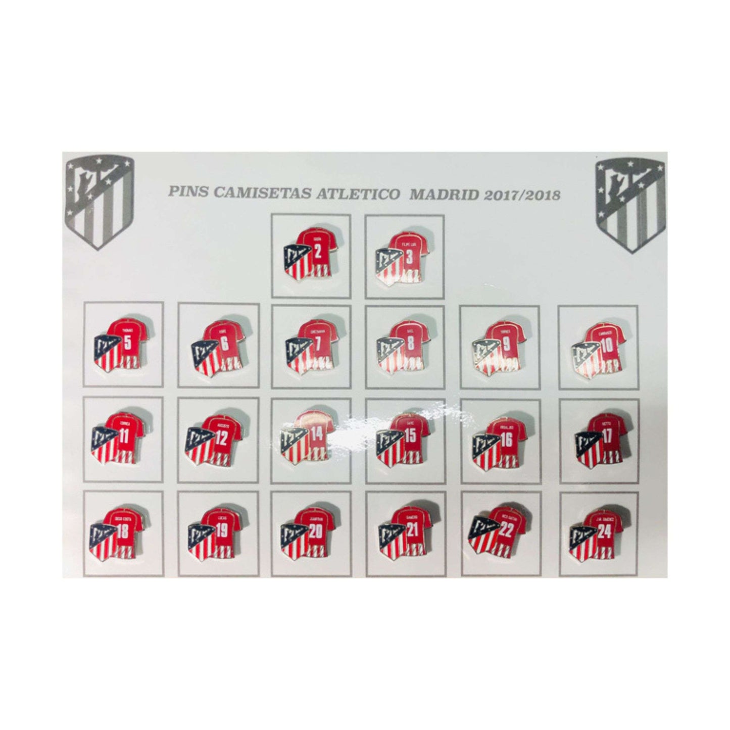 Pins Coleccion Jugadores Futbol Atletico Madrid 2017 2018