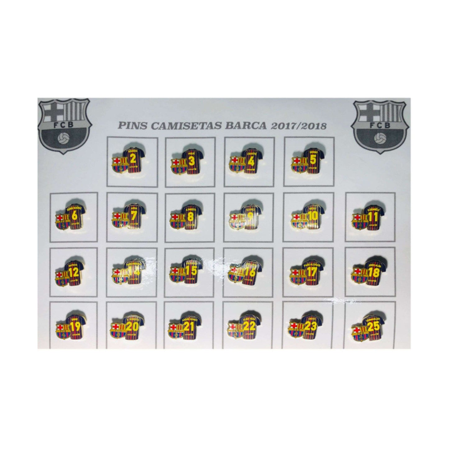 Pins Coleccion Jugadores Futbol Barca 2017 2018