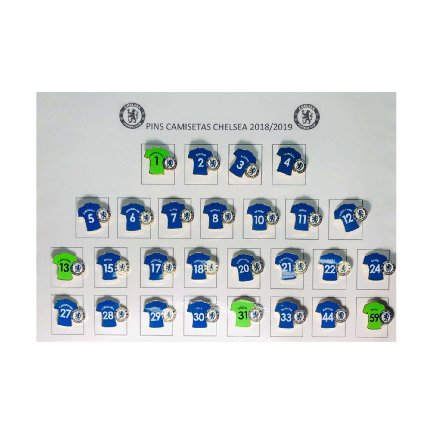 Pins Coleccion Jugadores Futbol Chelsea 2018 2019