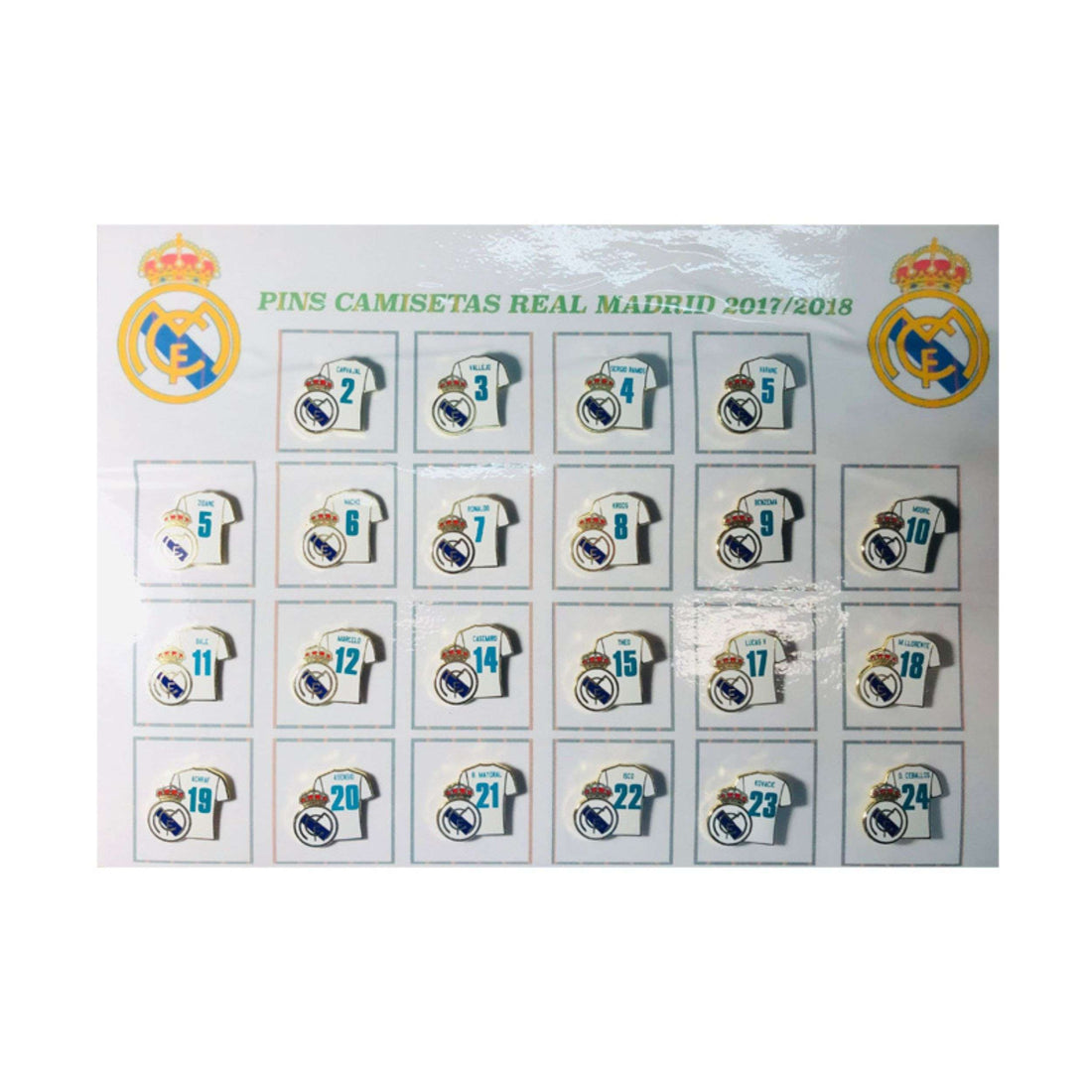 Pin's - Collection Joueurs de Football du Real Madrid 2017_2018