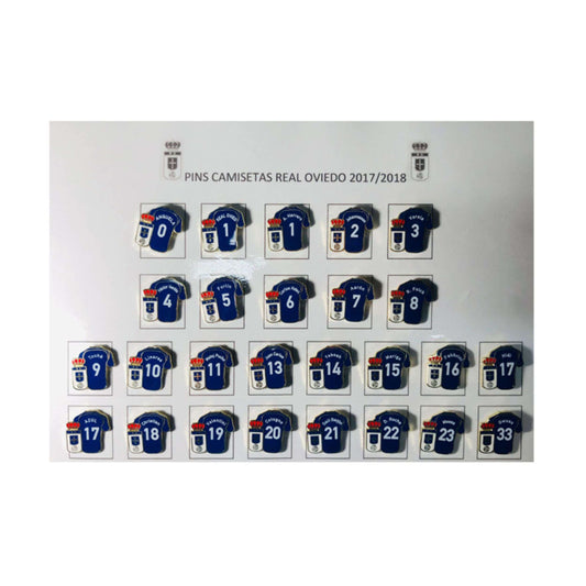 Pins Coleccion Jugadores Futbol Real Oviedo 2017 2018