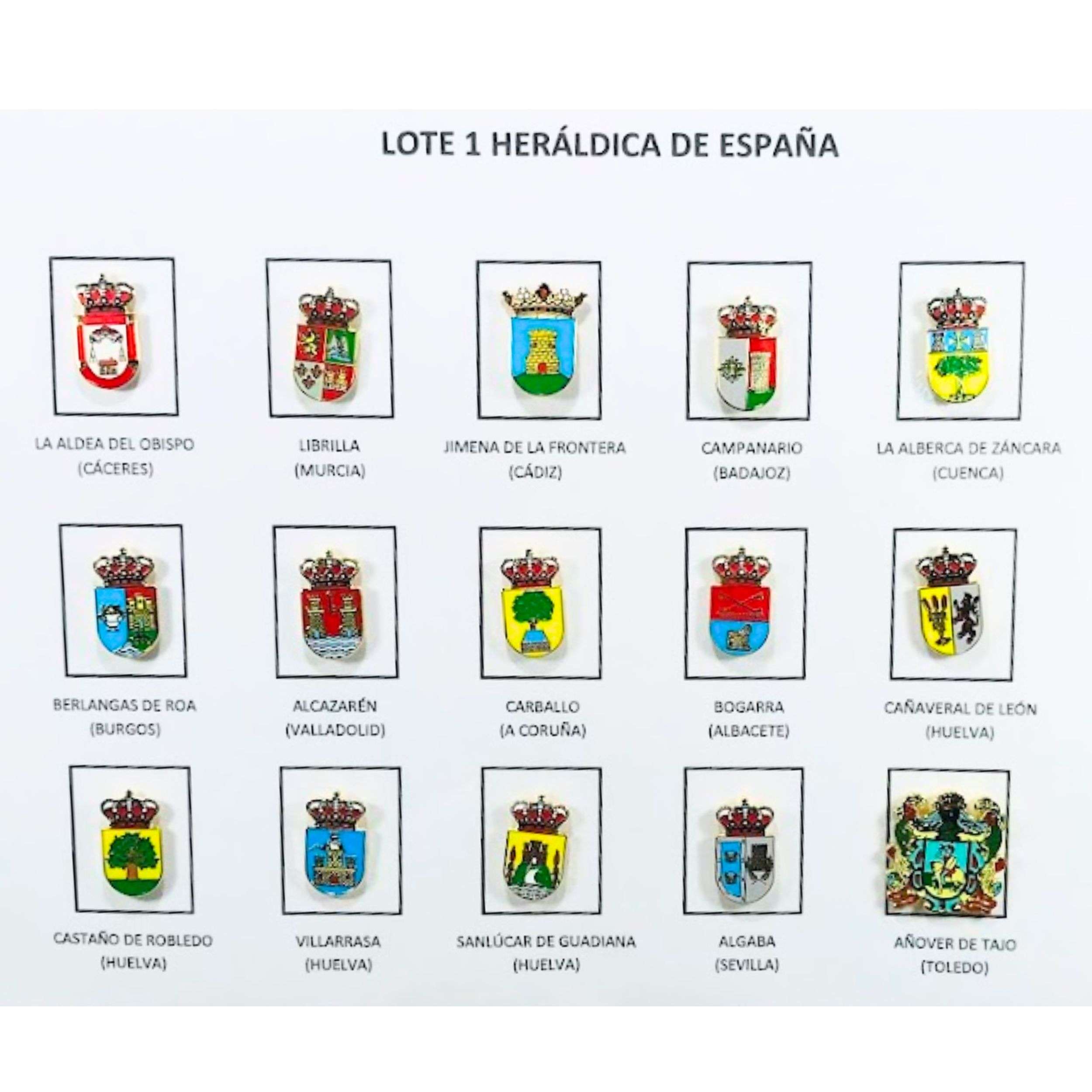 Pins Lote No1 Escudos Heraldicos Espana