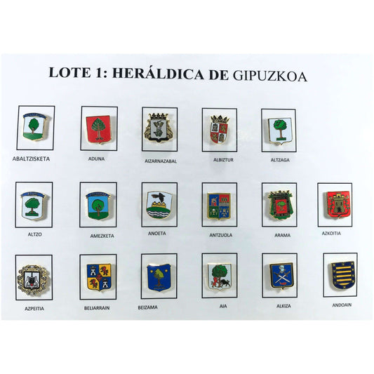 Pins Lote No1 Escudos Heraldicos Gipuzkoa Guipuzcoa Espana