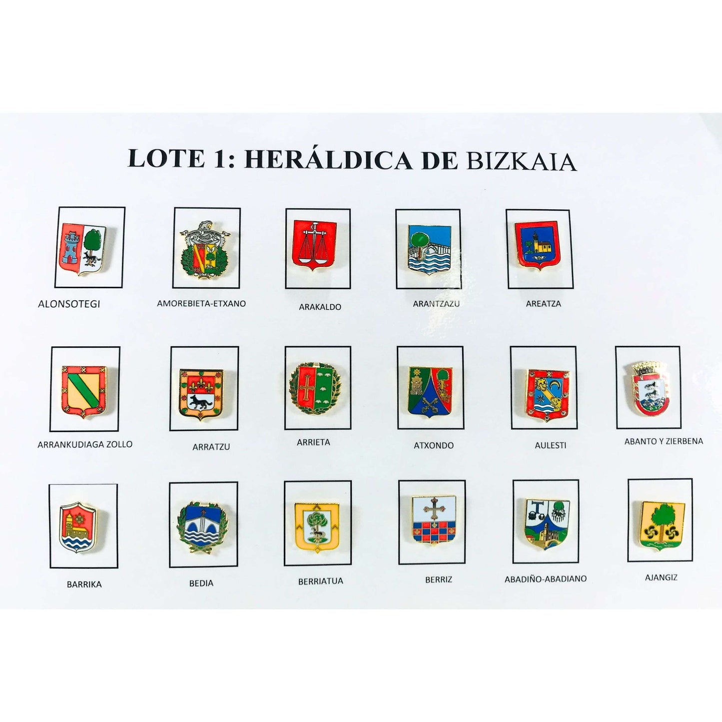 Pins Lote No1 Escudos Heraldicos Vizcaya Espana