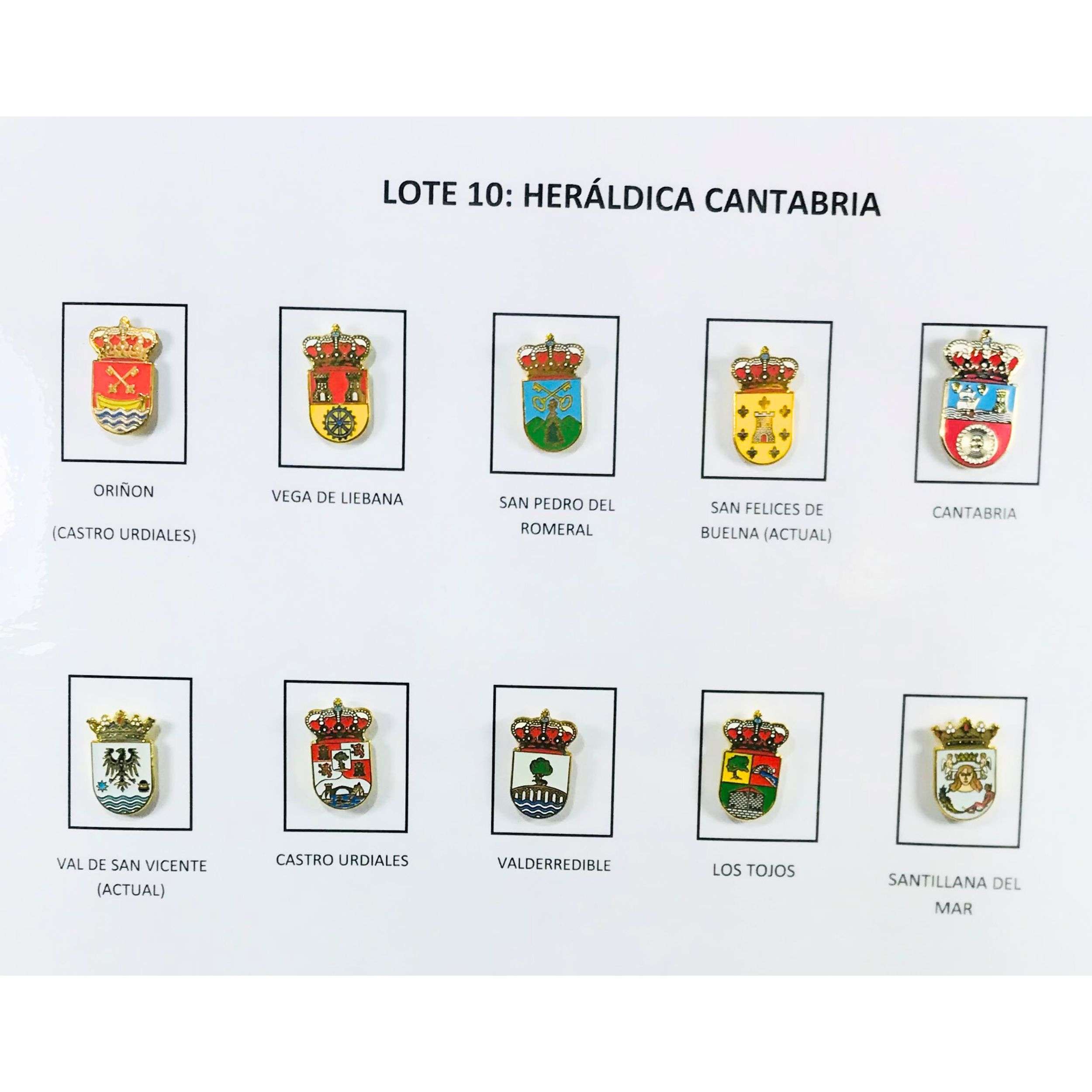 Pins Lote No10 Escudos Heraldicos Cantabria Espana