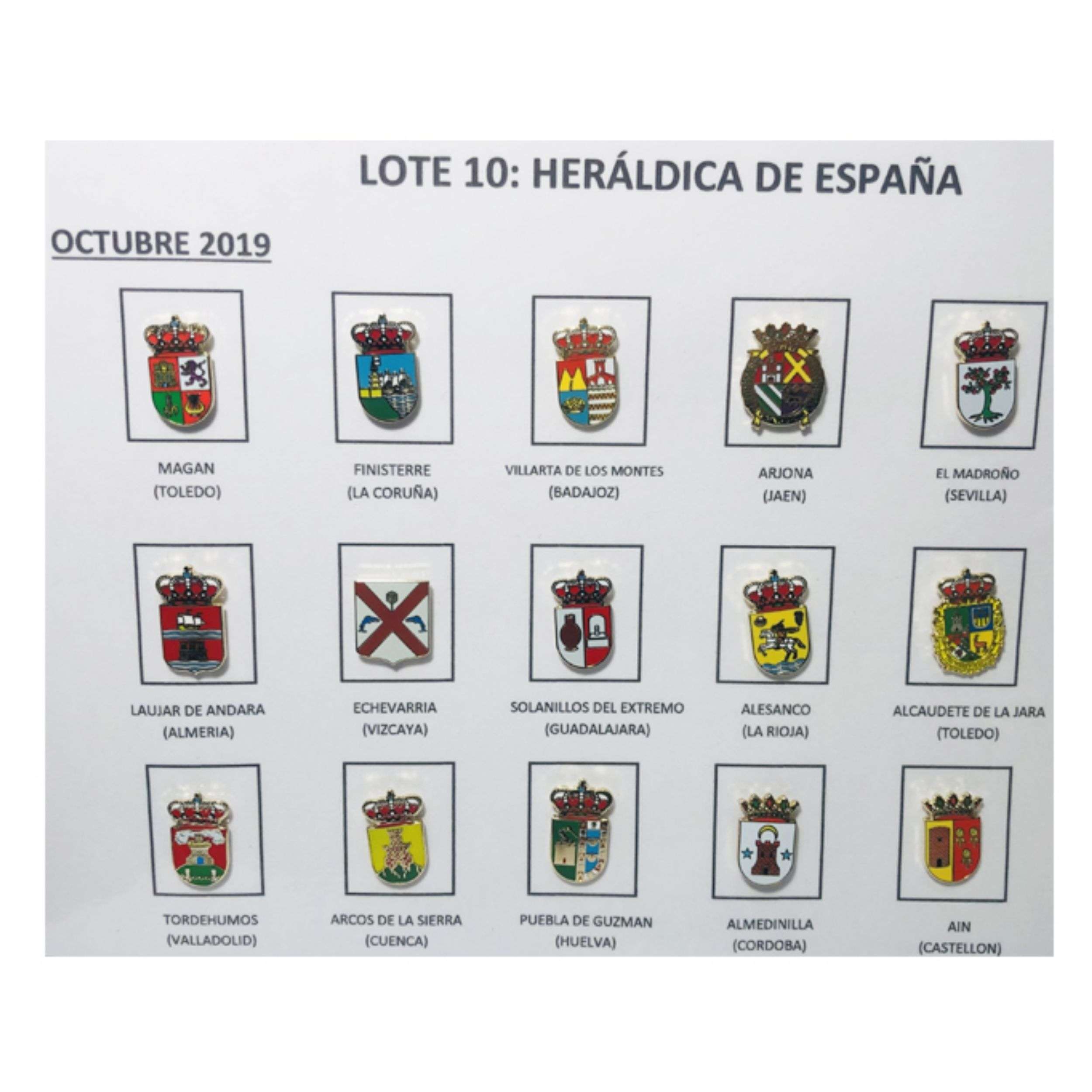 Pins Lote No10 Escudos Heraldicos Espana