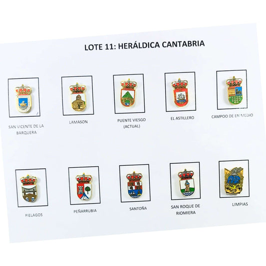 Pins Lote No11 Escudos Heraldicos Cantabria Espana