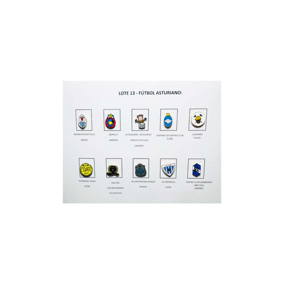 Pins – Set Nr. 13 Wappen des asturischen Fußballs