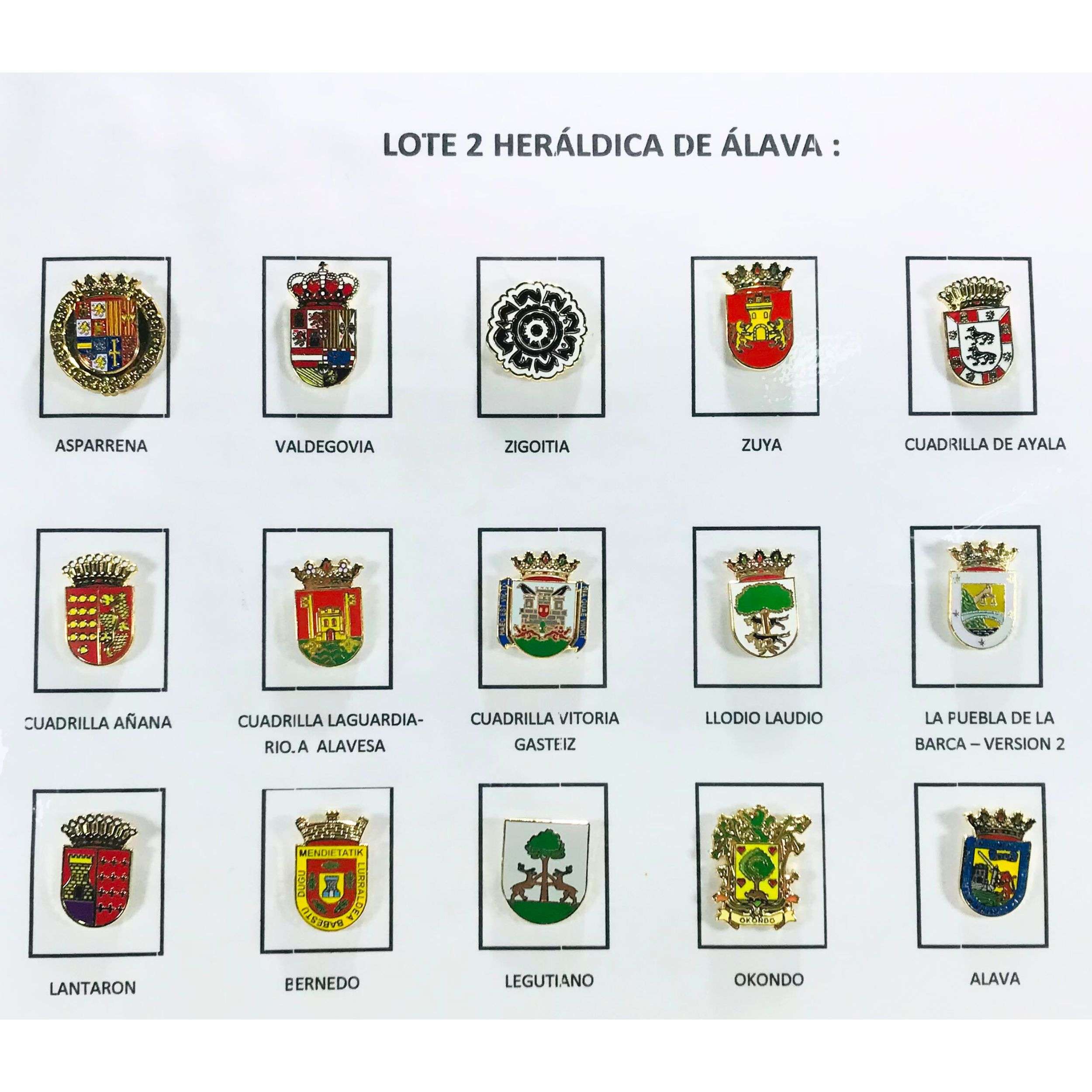 Pins - Lote Nº2 Escudos Heráldicos Álava - España