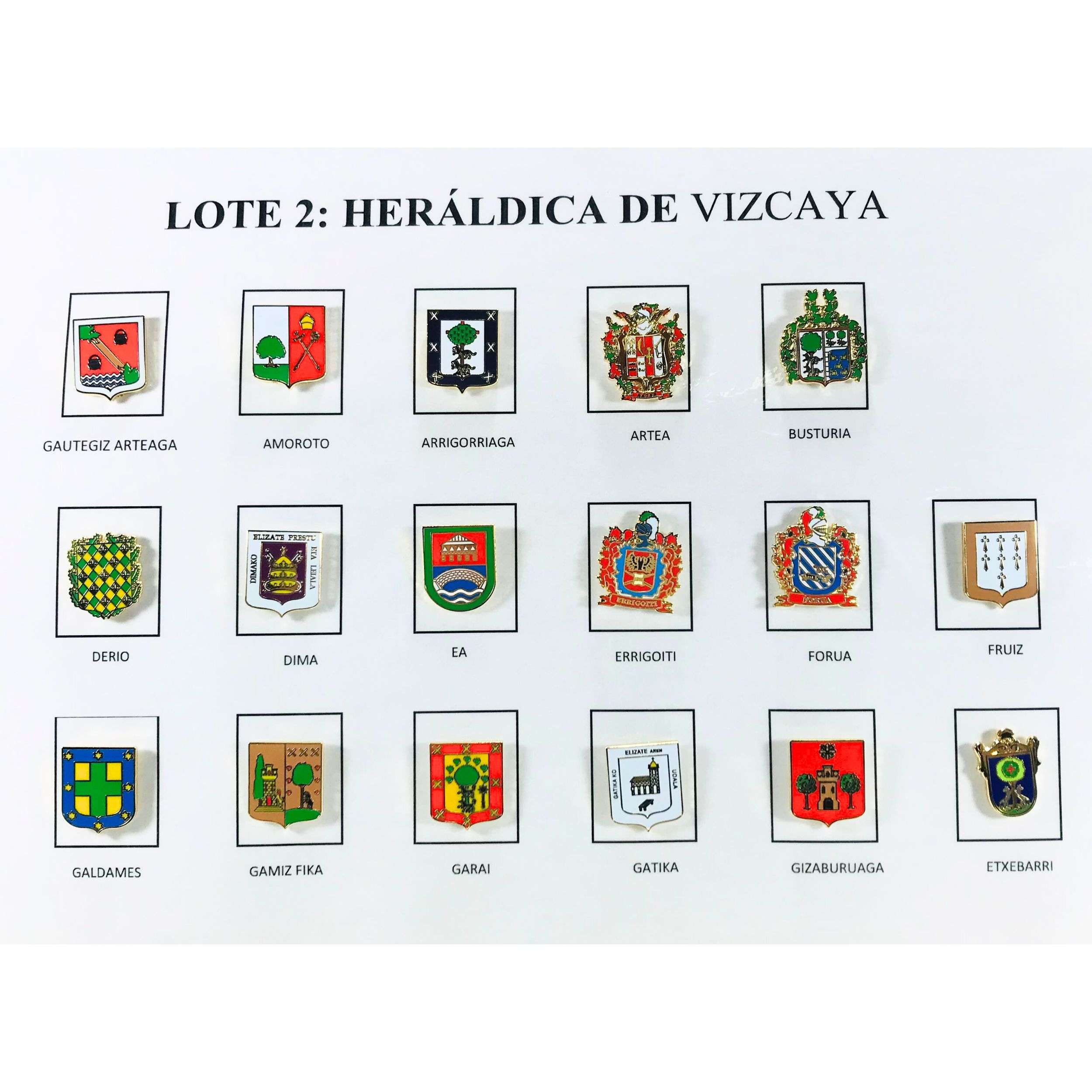 Pins Lote No2 Escudos Heraldicos Vizcaya Espana