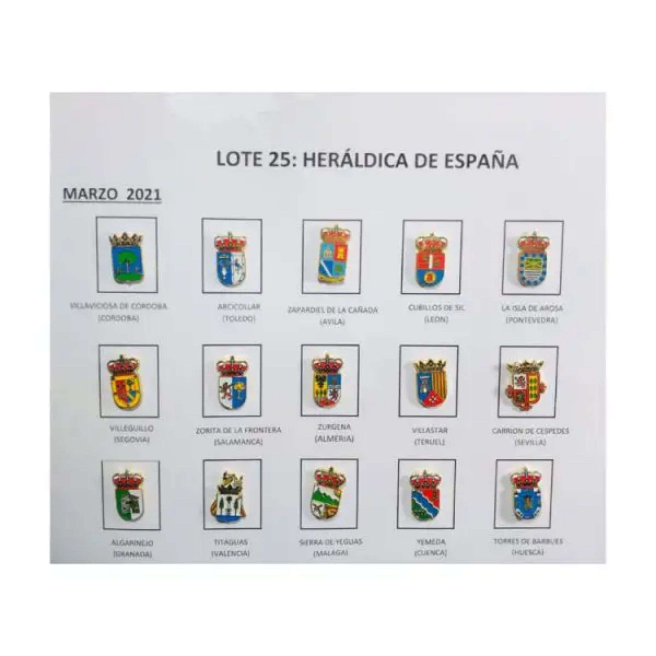 Pins Lote No25 Escudos Heraldicos Espana