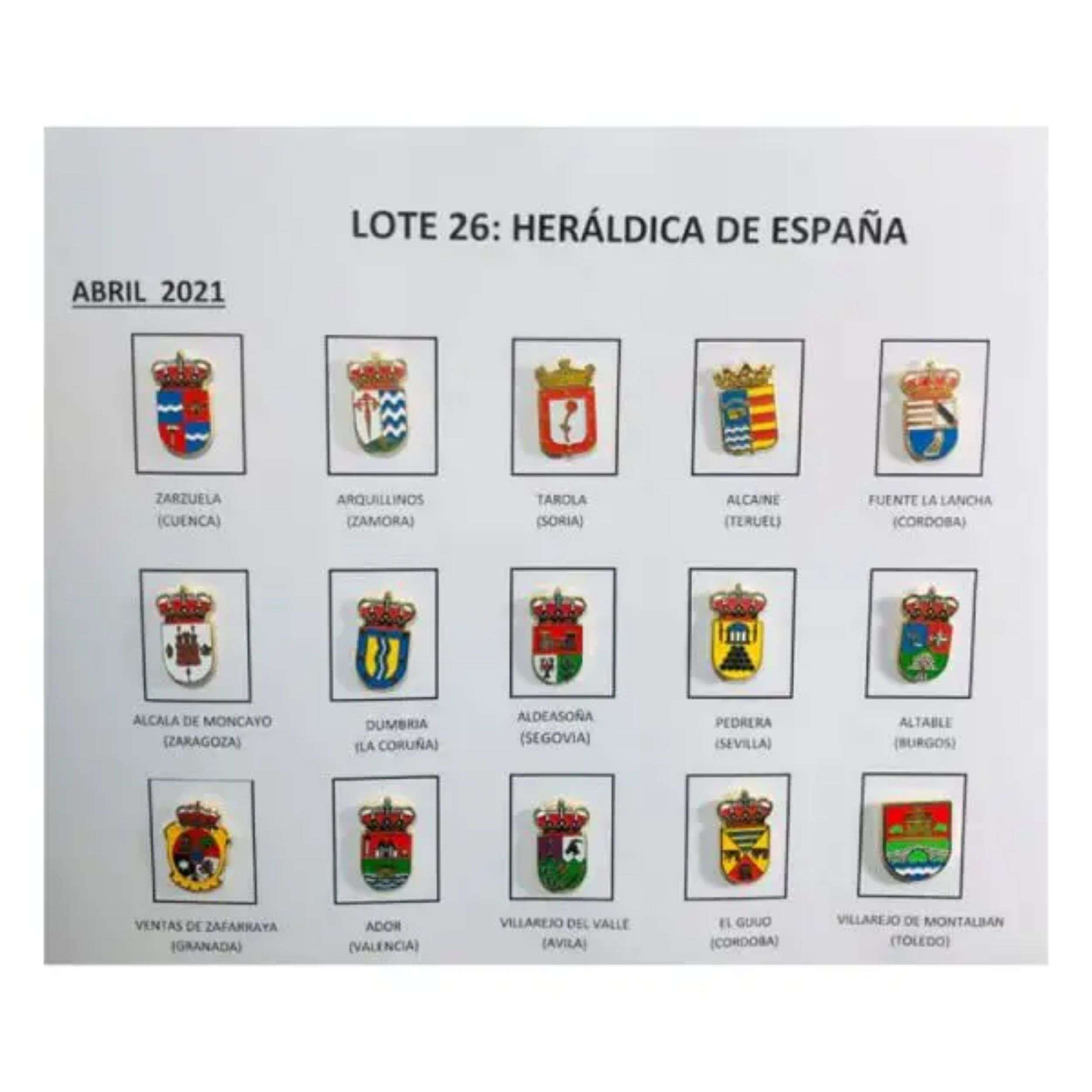 Pins Lote No26 Escudos Heraldicos Espana