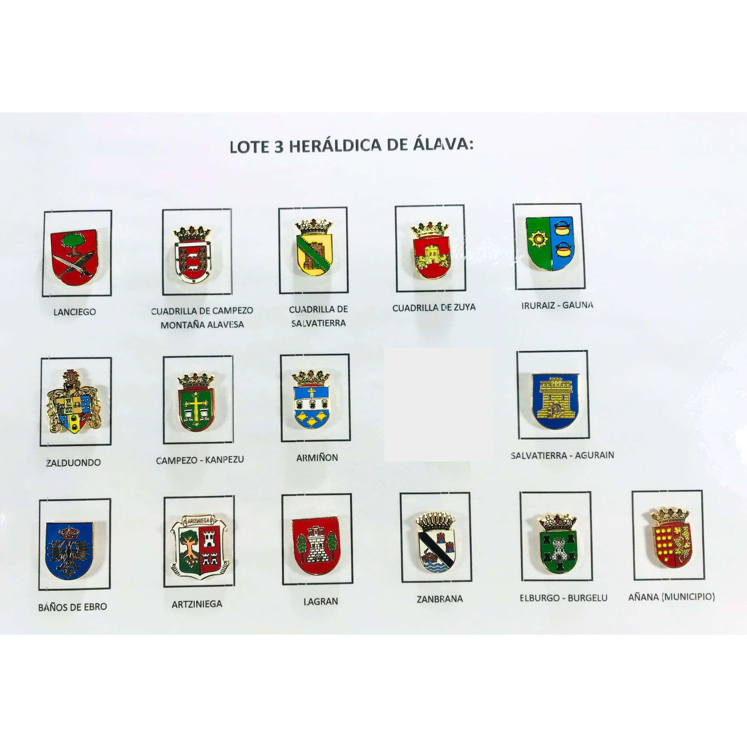 Pins Lote No3 Escudos Heraldicos Alava Espana