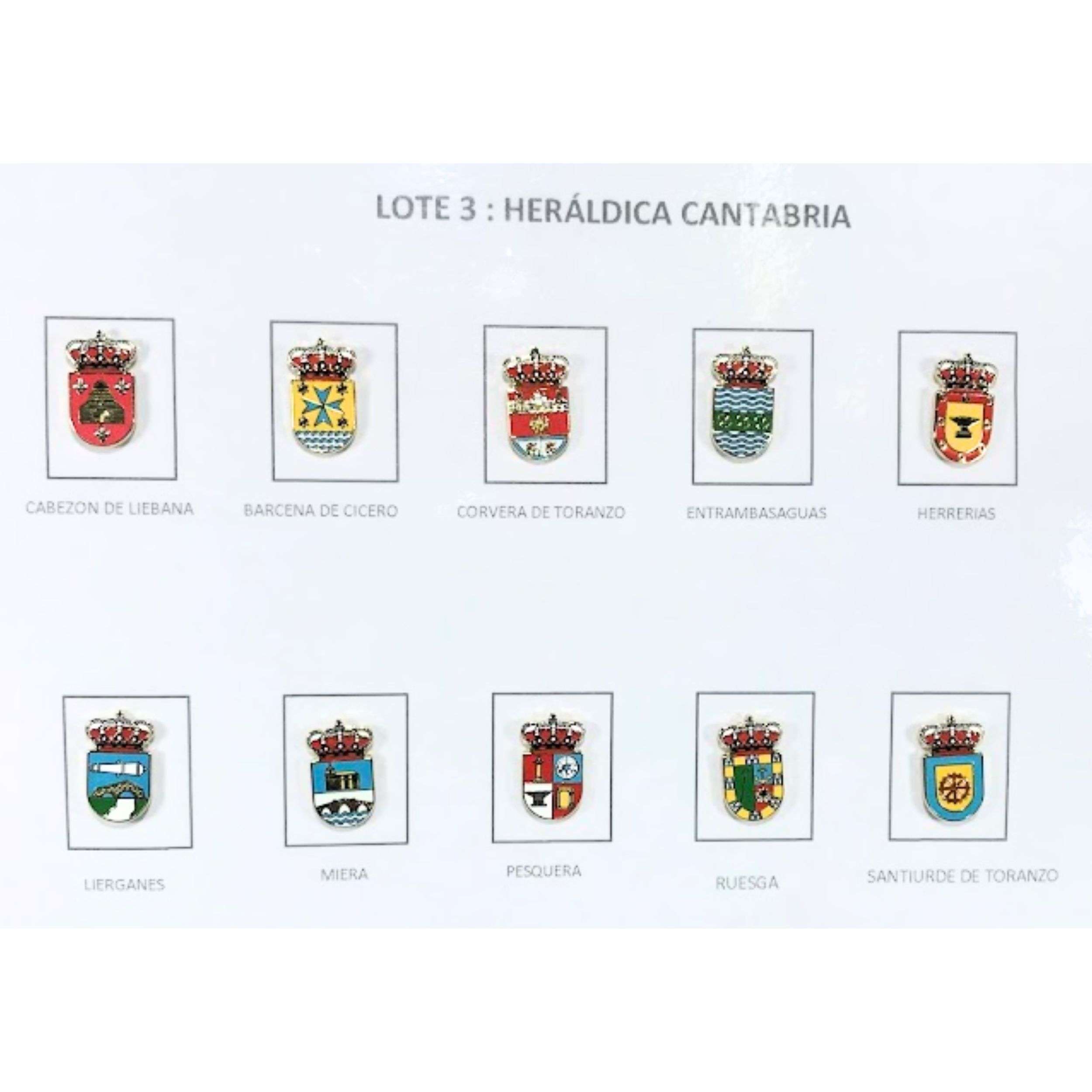 Pins Lote No3 Escudos Heraldicos Cantabria Espana