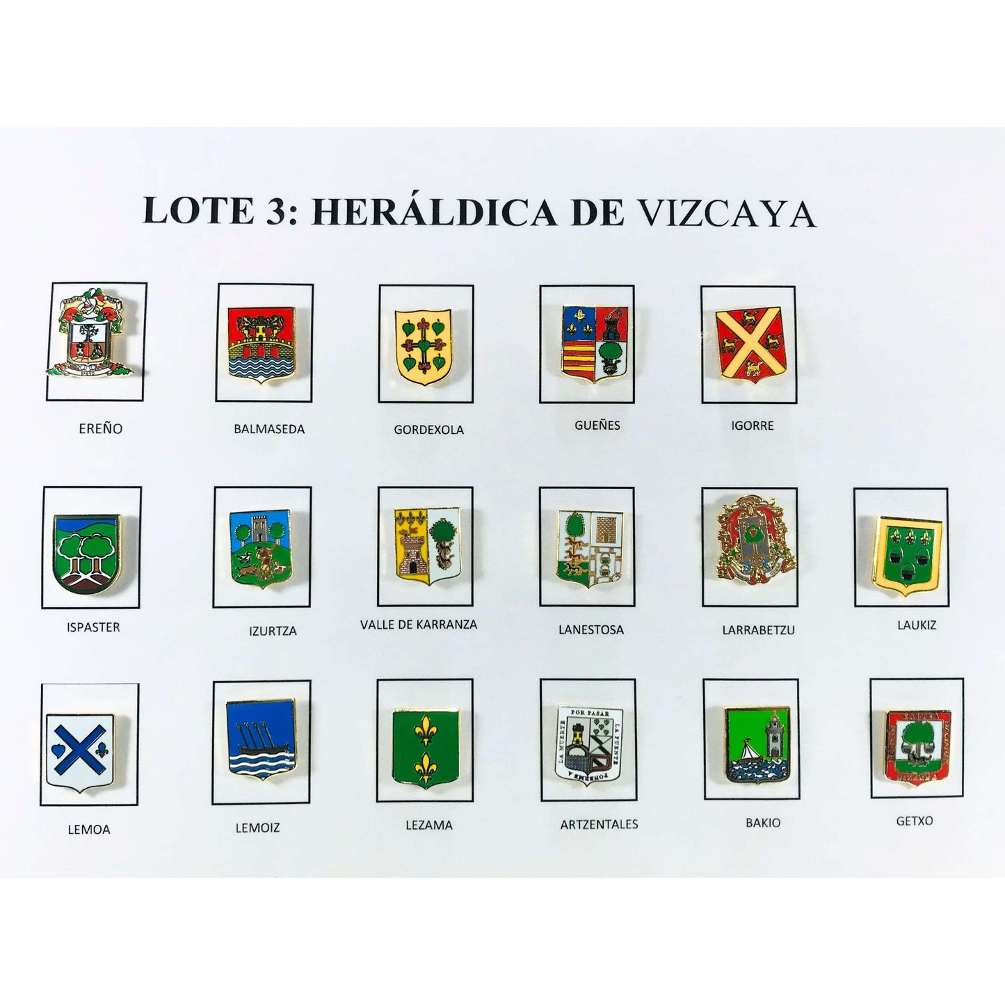 Pins Lote No3 Escudos Heraldicos Vizcaya Espana