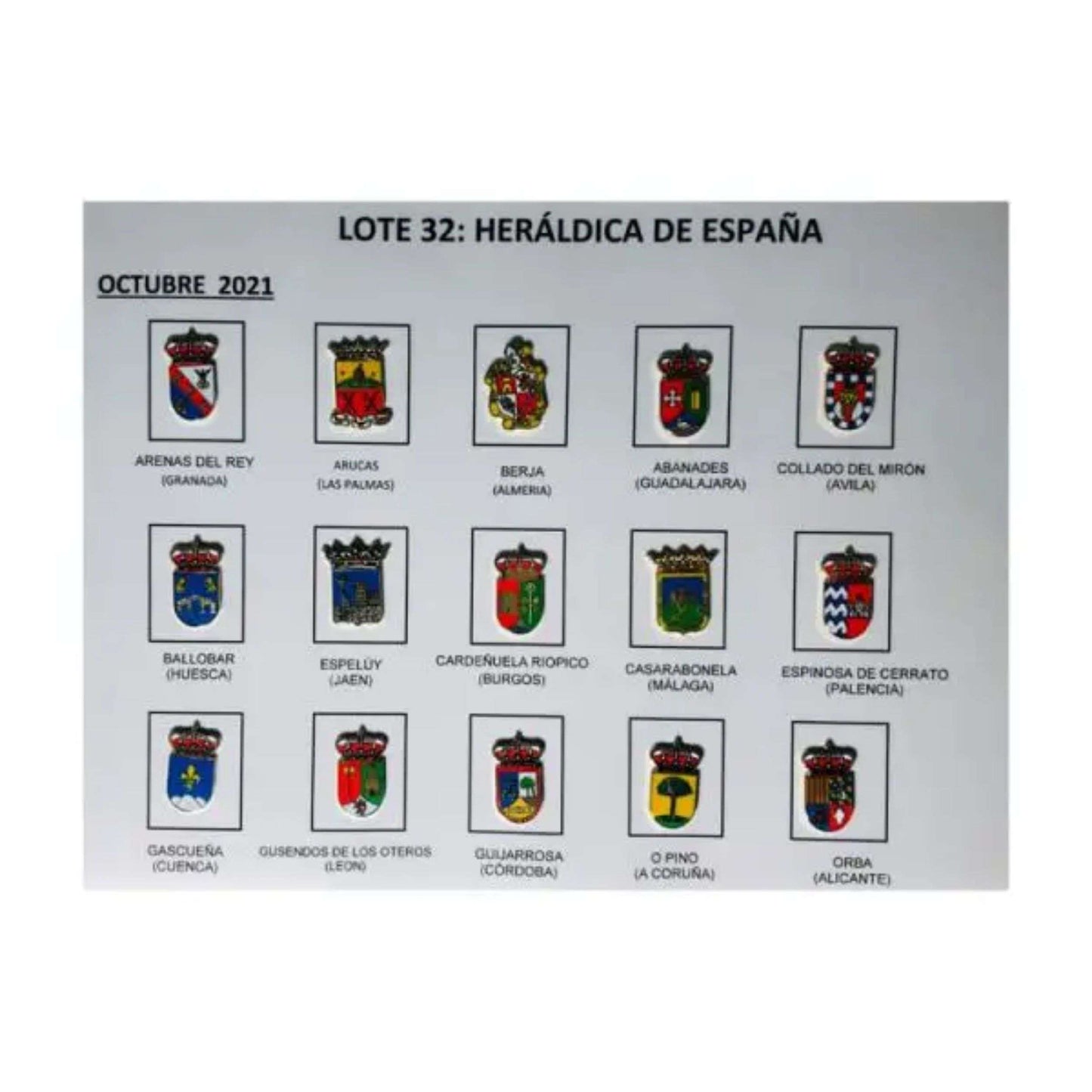 Pin's - Lot Nº32 Boucliers Héraldiques Espagne