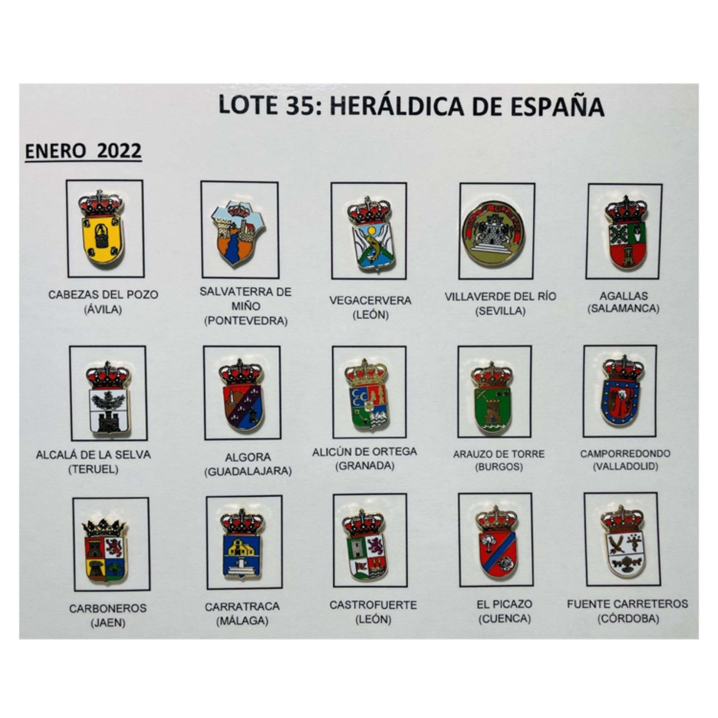 Pins Lote No35 Escudos Heraldicos Espana