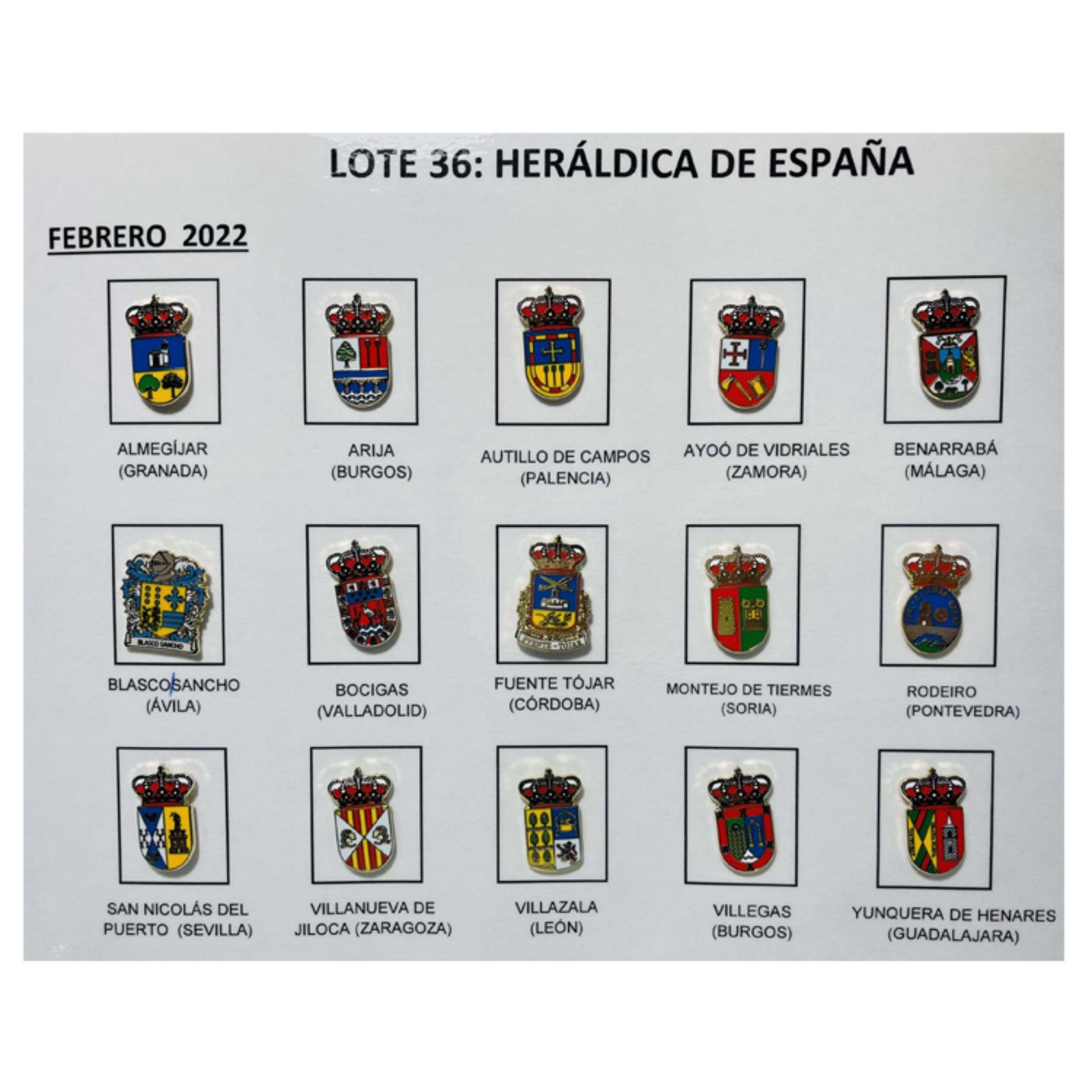 Pins Lote No36 Escudos Heraldicos Espana