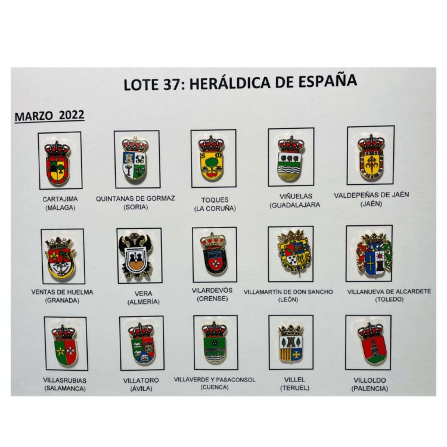 Pins Lote No37 Escudos Heraldicos Espana