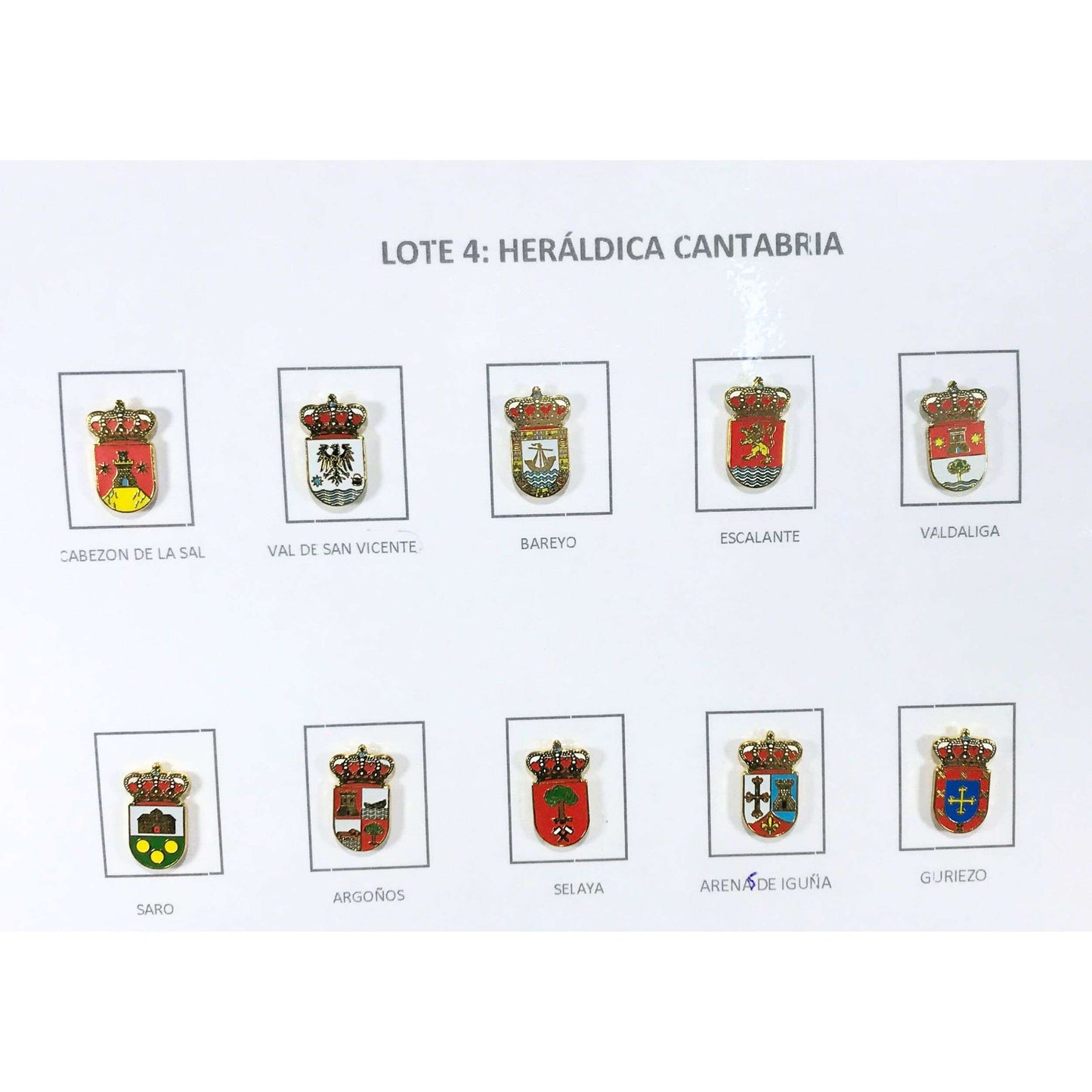 Pins - Lot No. 4 Heraldic Shields of Cantabria - Spain