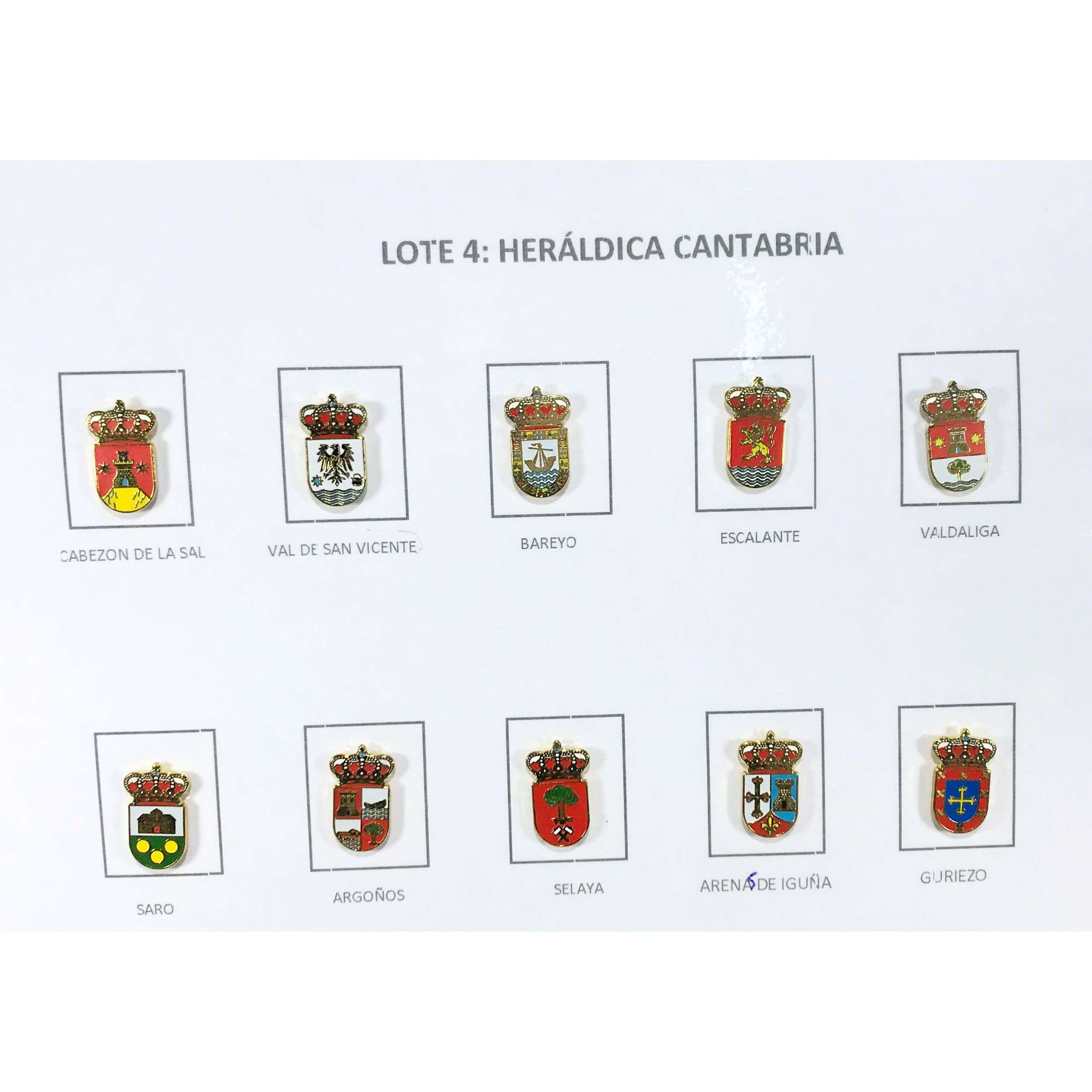 Pins - Lot No. 4 Heraldic Shields of Cantabria - Spain