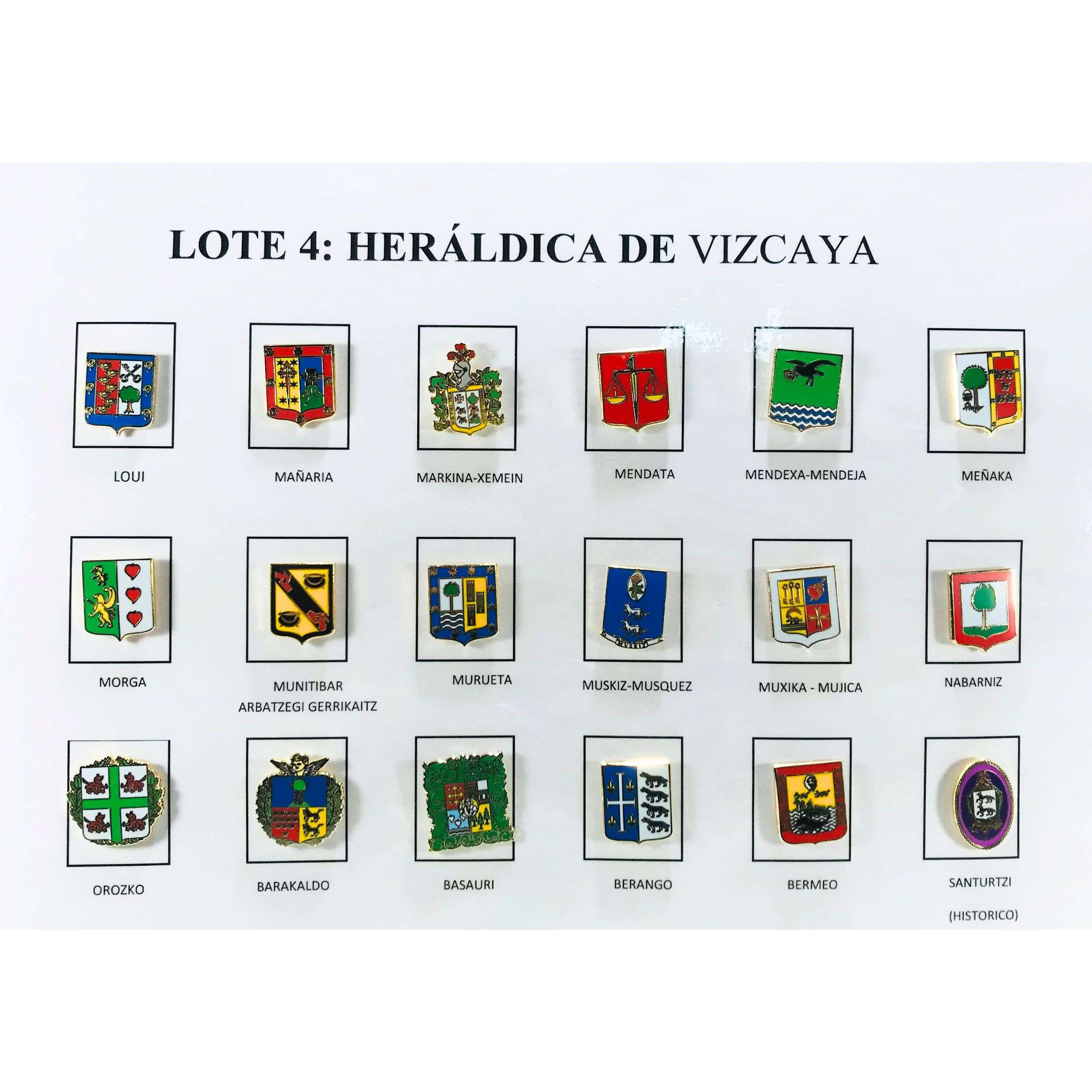 Pins Lote No4 Escudos Heraldicos Vizcaya Espana