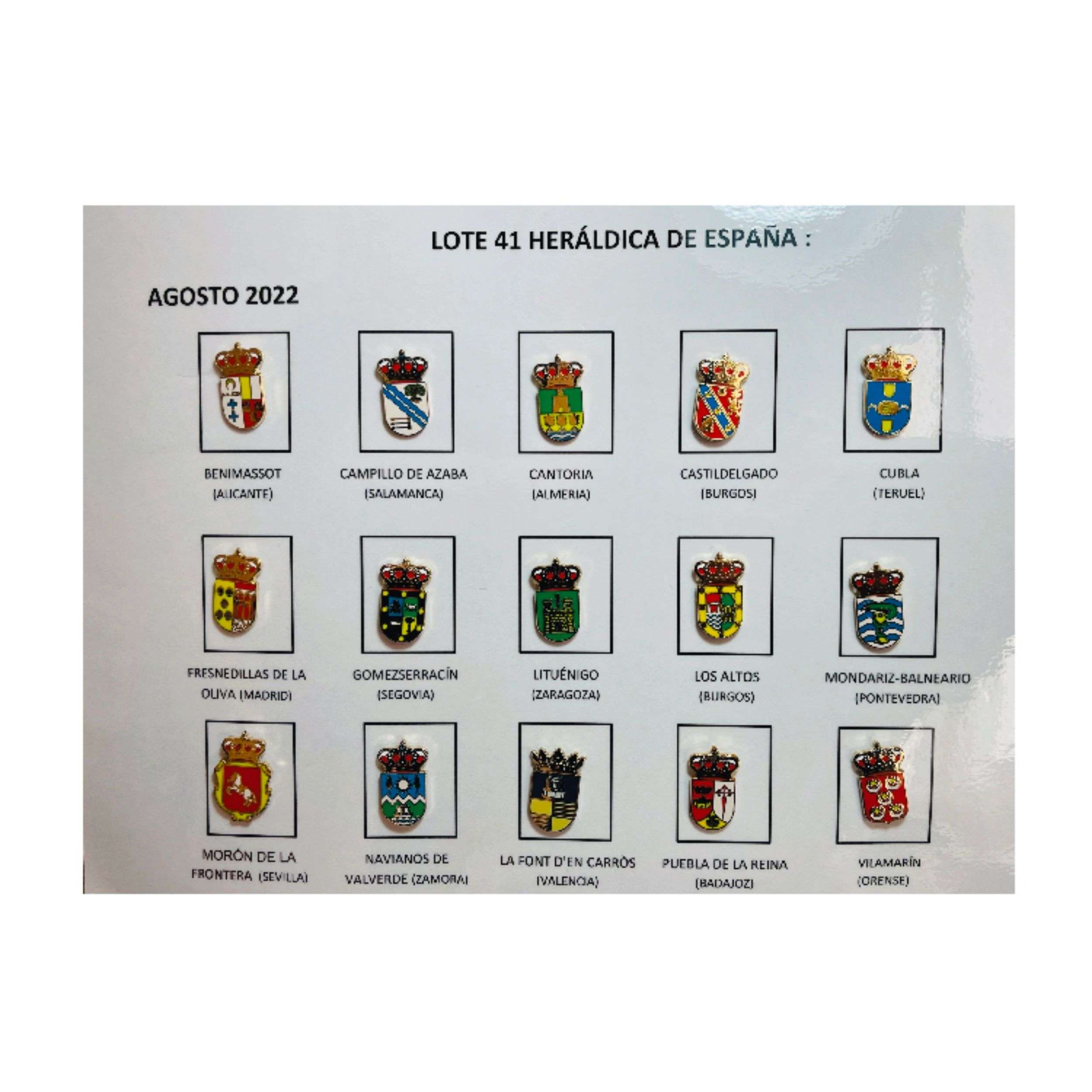 Pins Lote No41 Escudos Heraldicos Espana