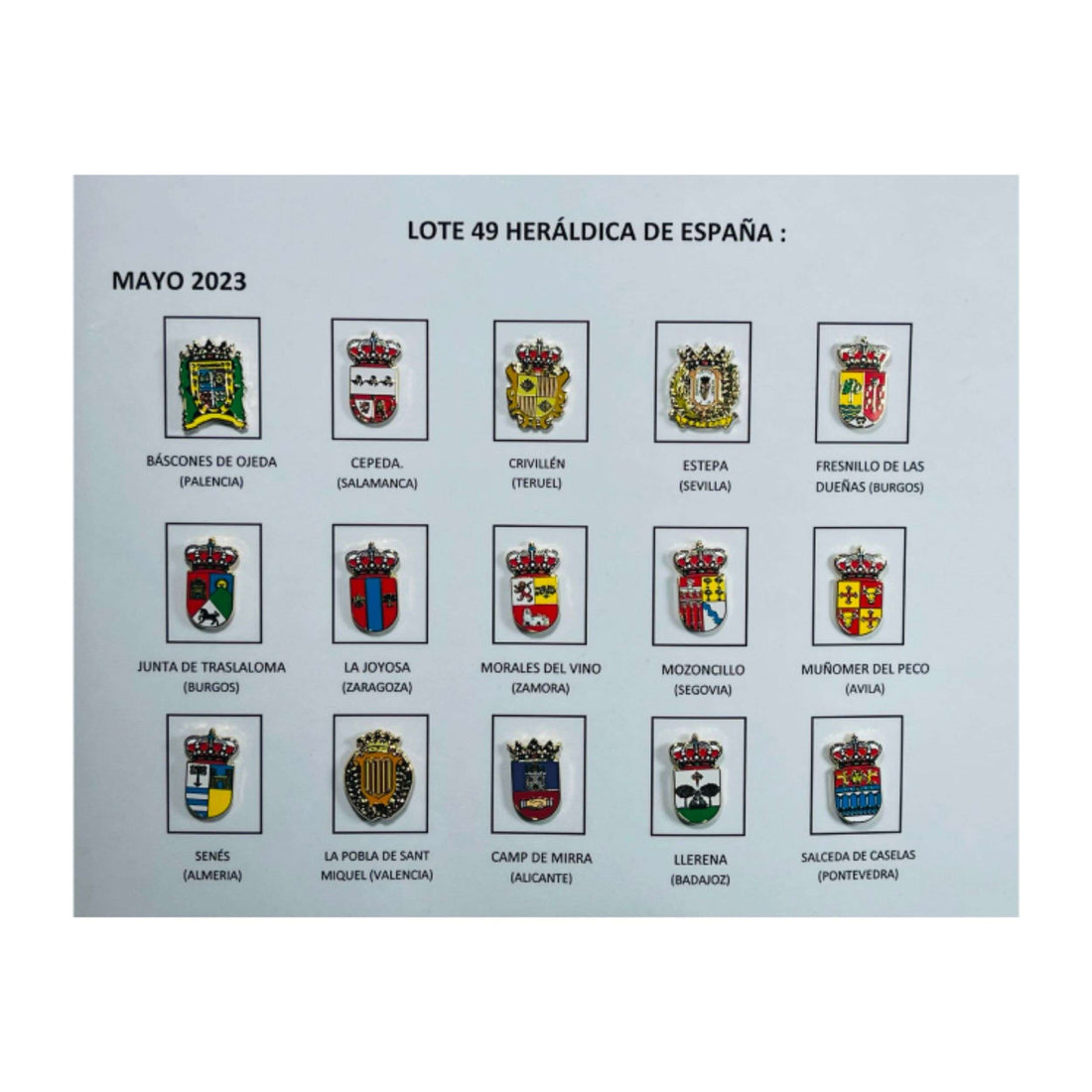 Pins - Lot Nº49 Heraldic Shields Spain