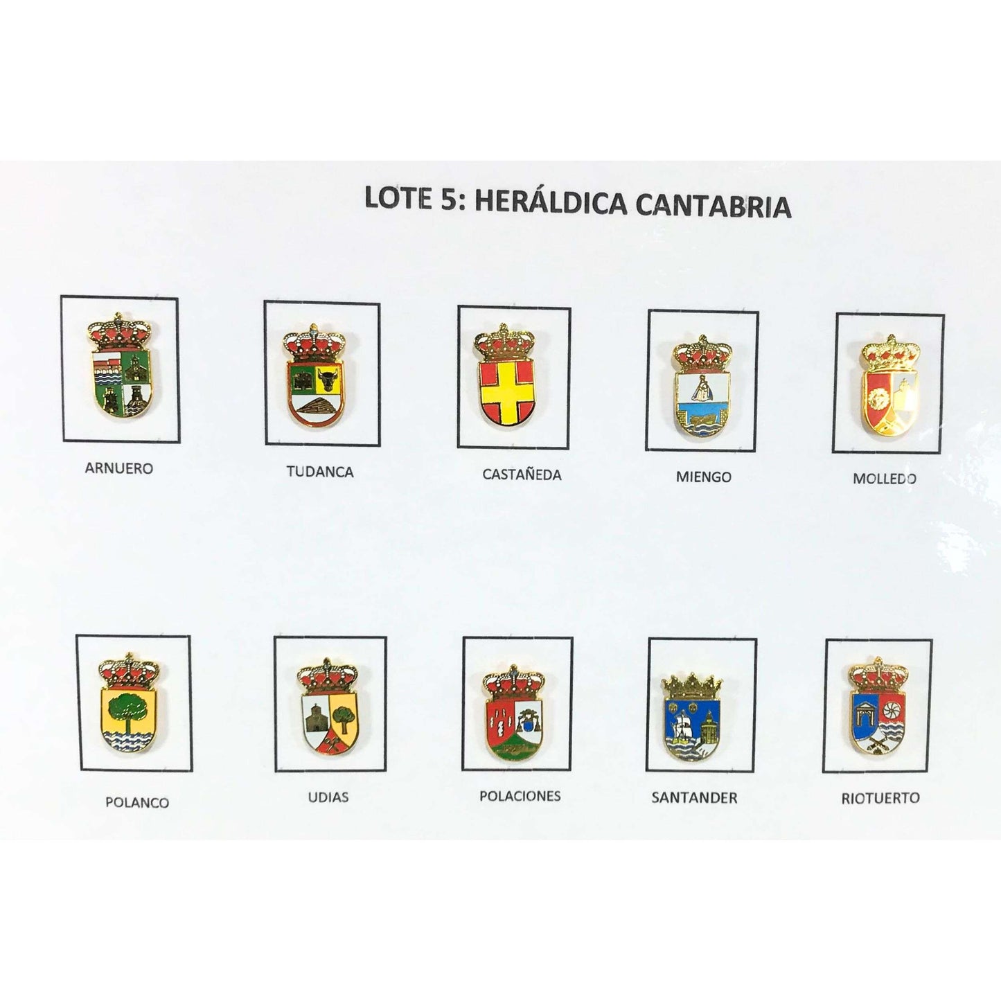 Pins - Lot No. 5 Heraldic Shields of Cantabria - Spain