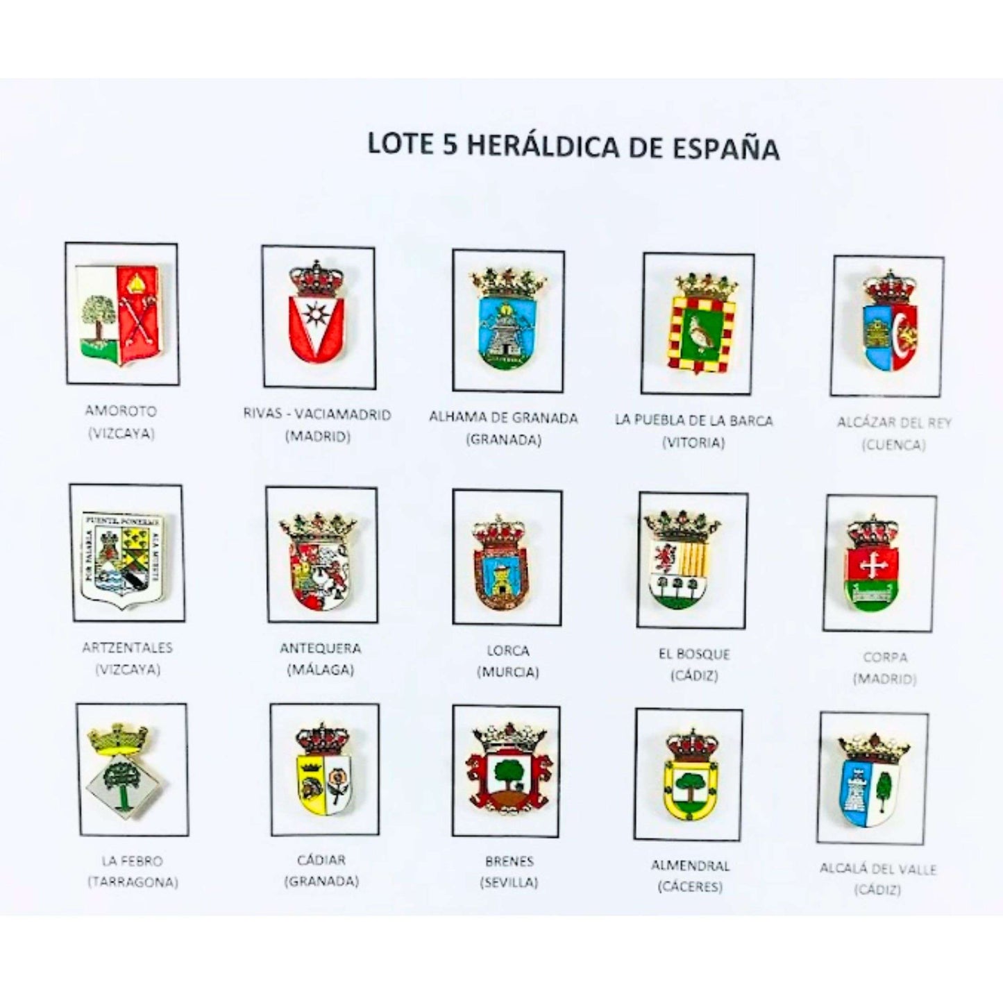 Pins Lote No5 Escudos Heraldicos Espana