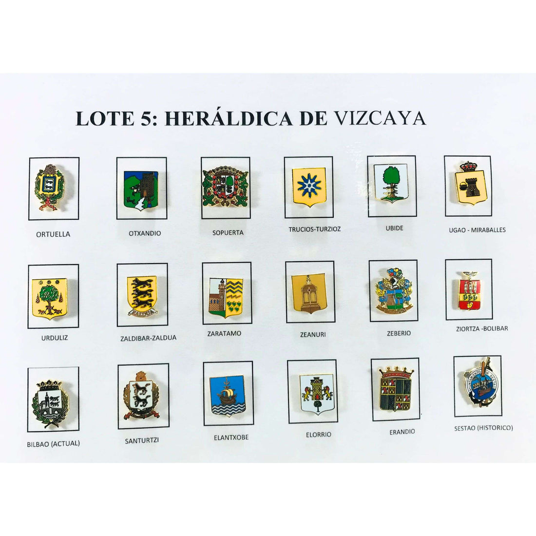 Pin's - Lot Nº5 Boucliers Héraldiques de Vizcaya - Espagne