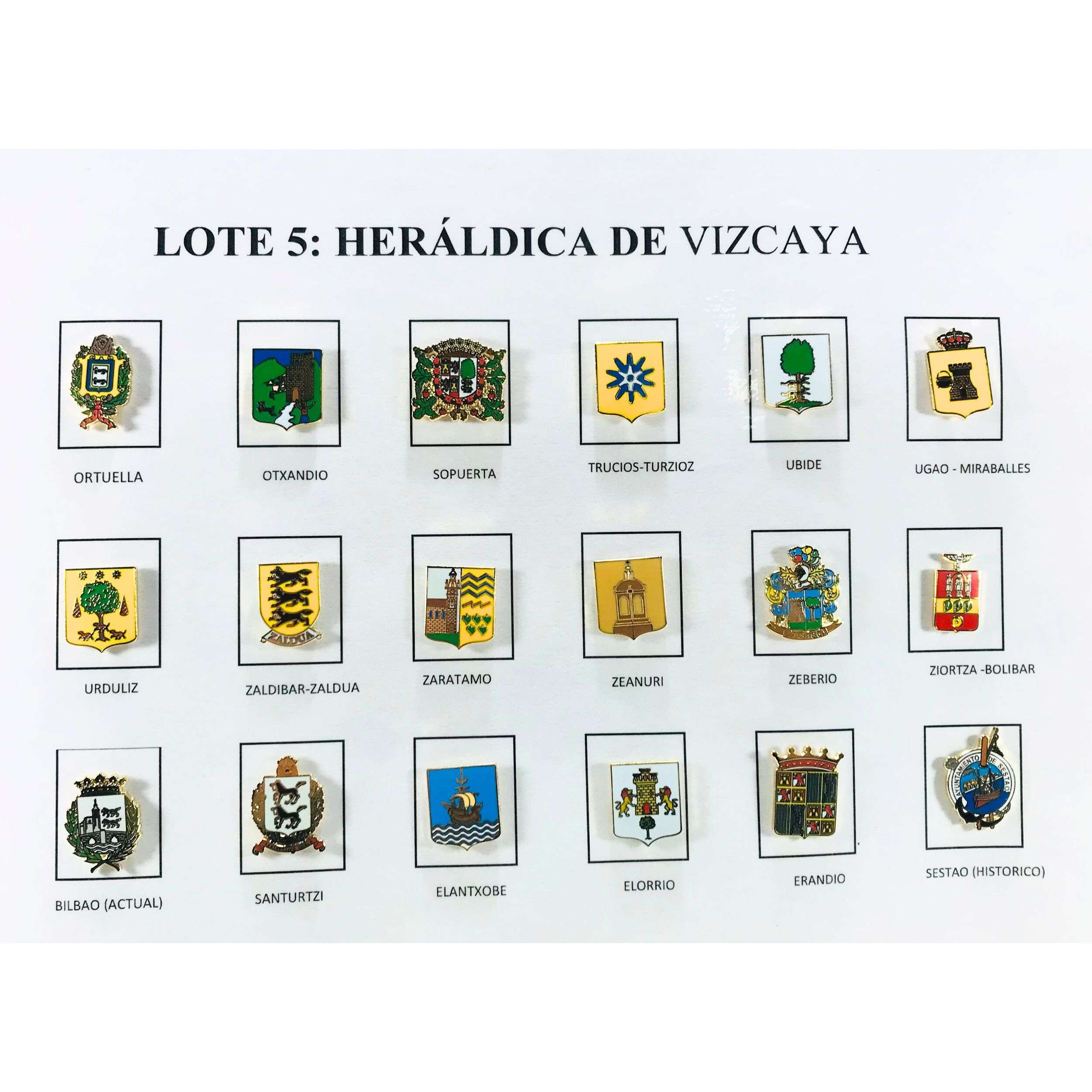 Pins - Lot Nº5 Heraldic Shields of Vizcaya - Spain