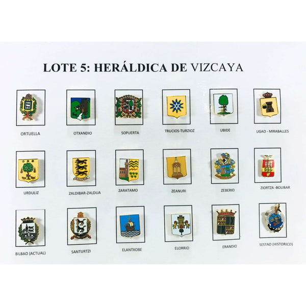 Pins - Lote Nº5 Escudos Heráldicos Vizcaya - España