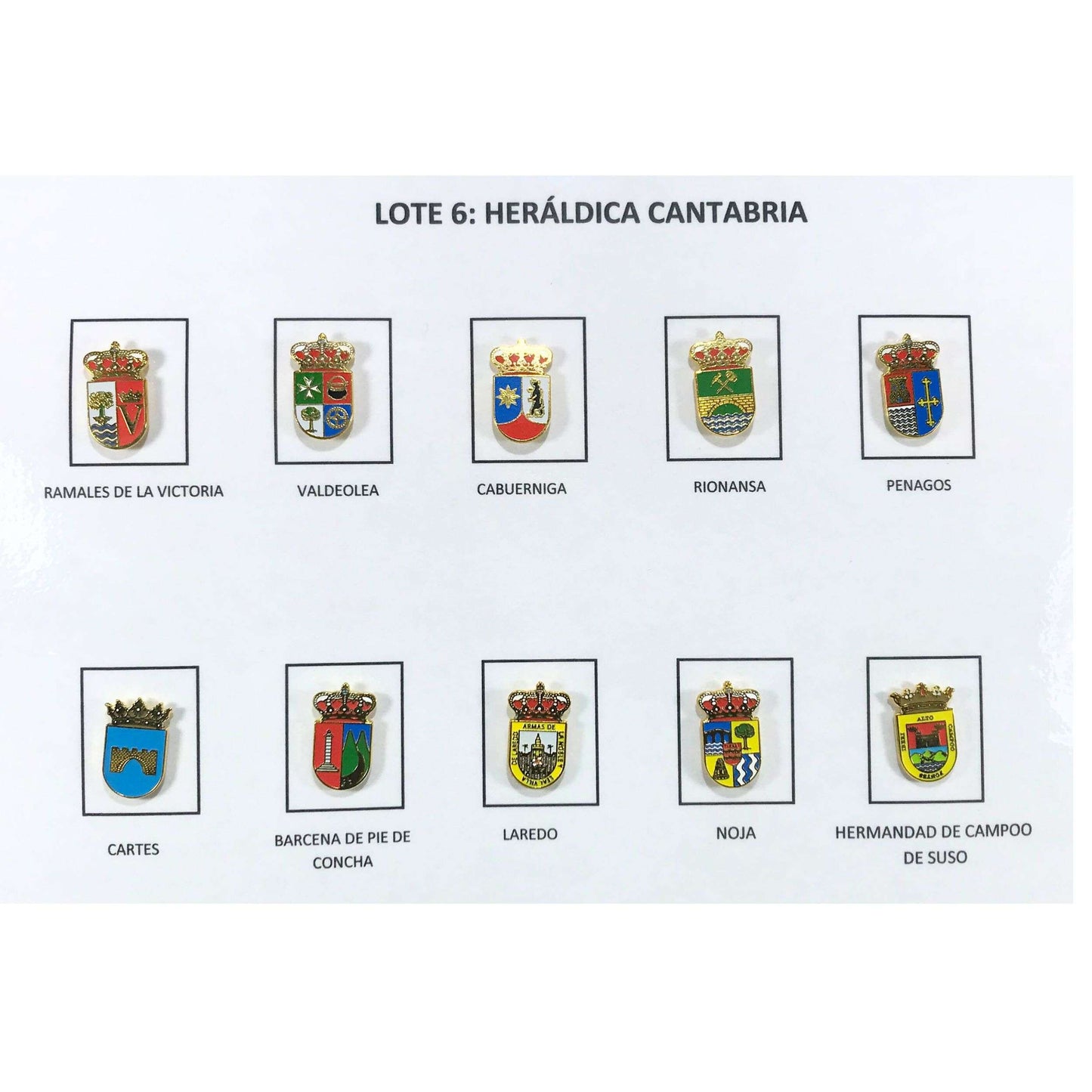 Pins Lote No6 Escudos Heraldicos Cantabria Espana