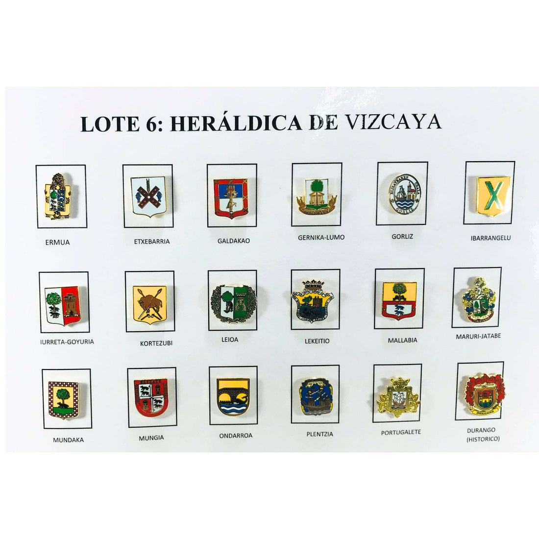 Pins - Lote n.º 6 Brasões Heráldicos de Vizcaya - Espanha