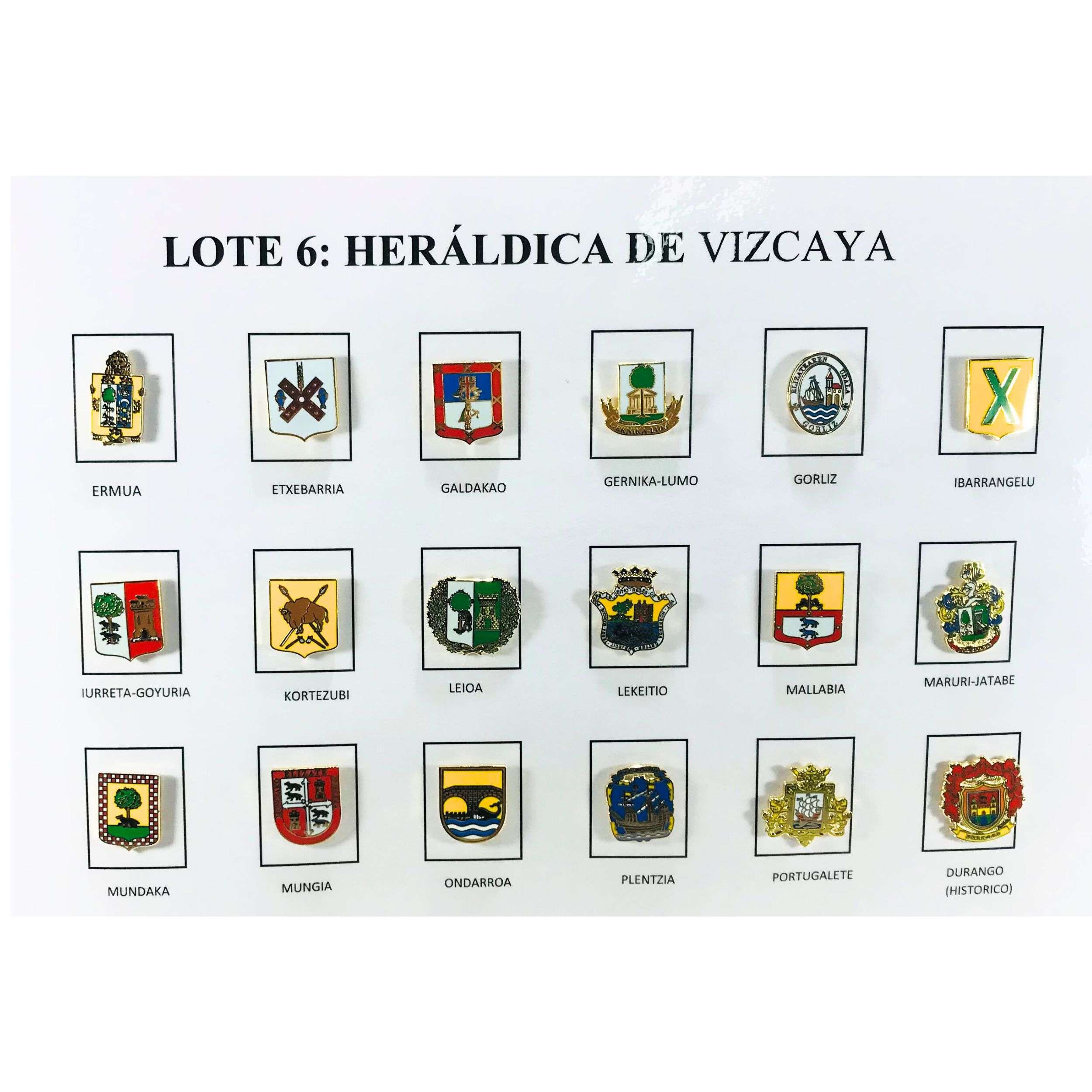 Pins Lote No6 Escudos Heraldicos Vizcaya Espana