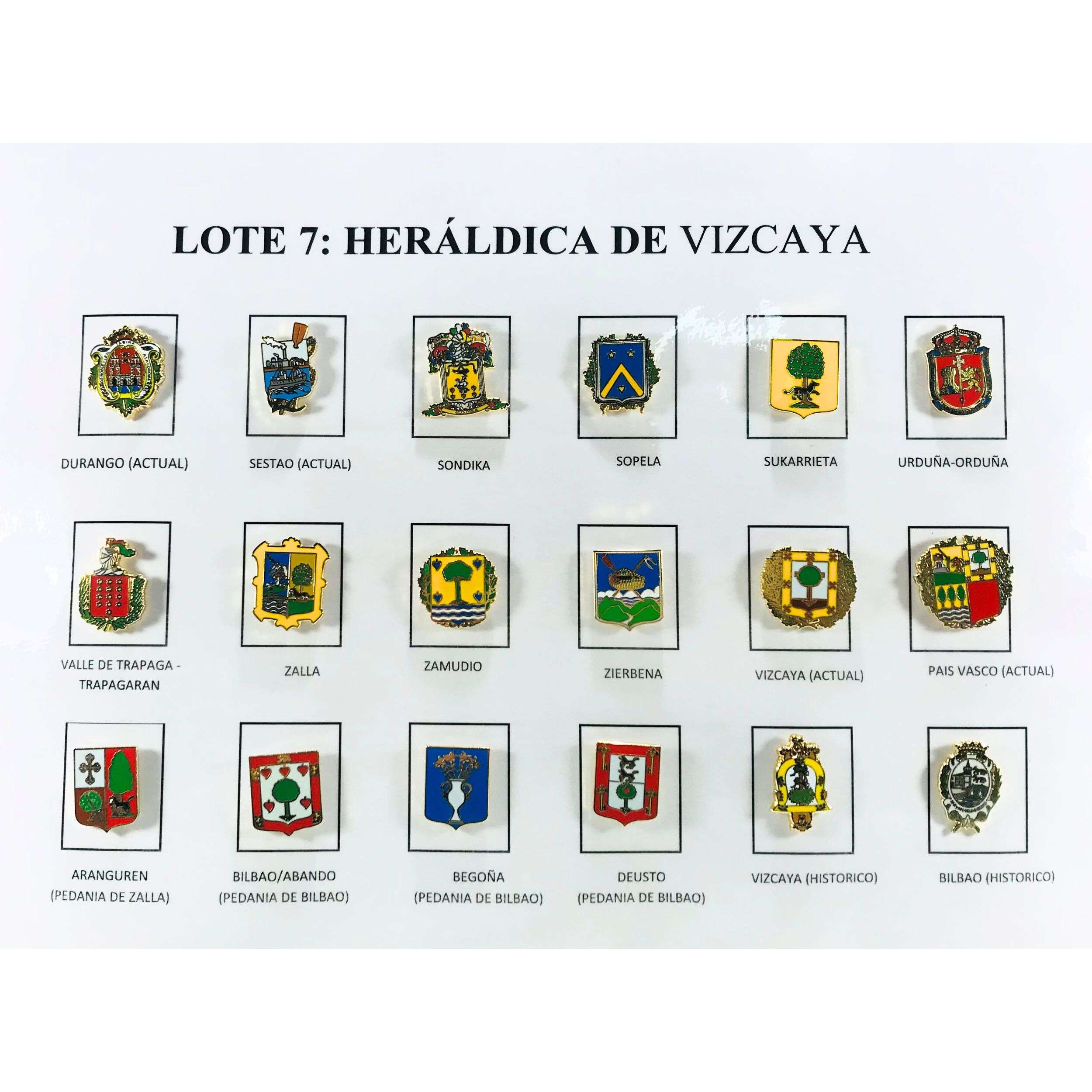 Pins Lote No7 Escudos Heraldicos Vizcaya Espana